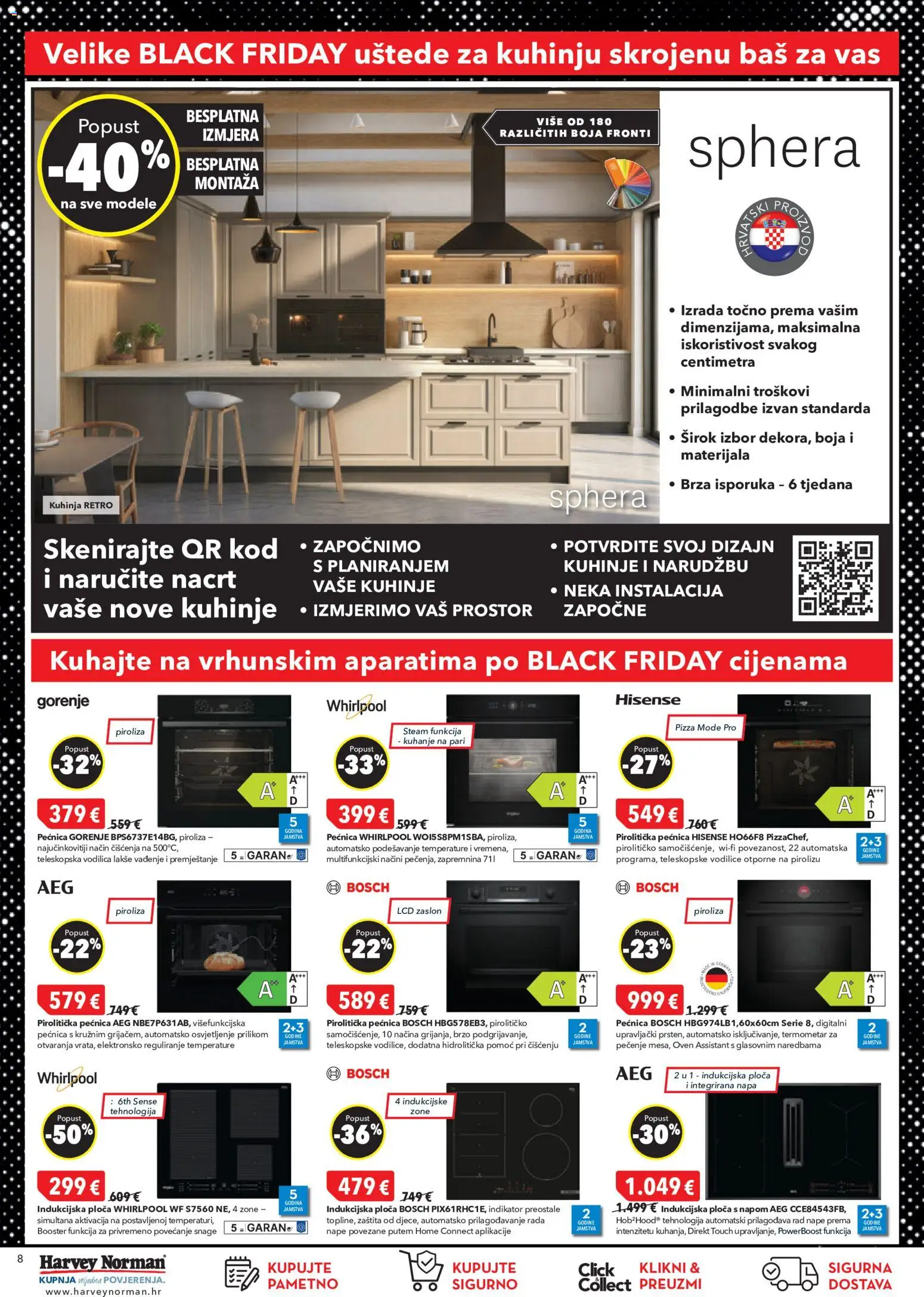 Harvey Norman katalog | vrijedi od 16.10.2026 | Stranica: 8 | Proizvodi: Bas, Indukcijska ploča, Kuhinja, Pećnica
