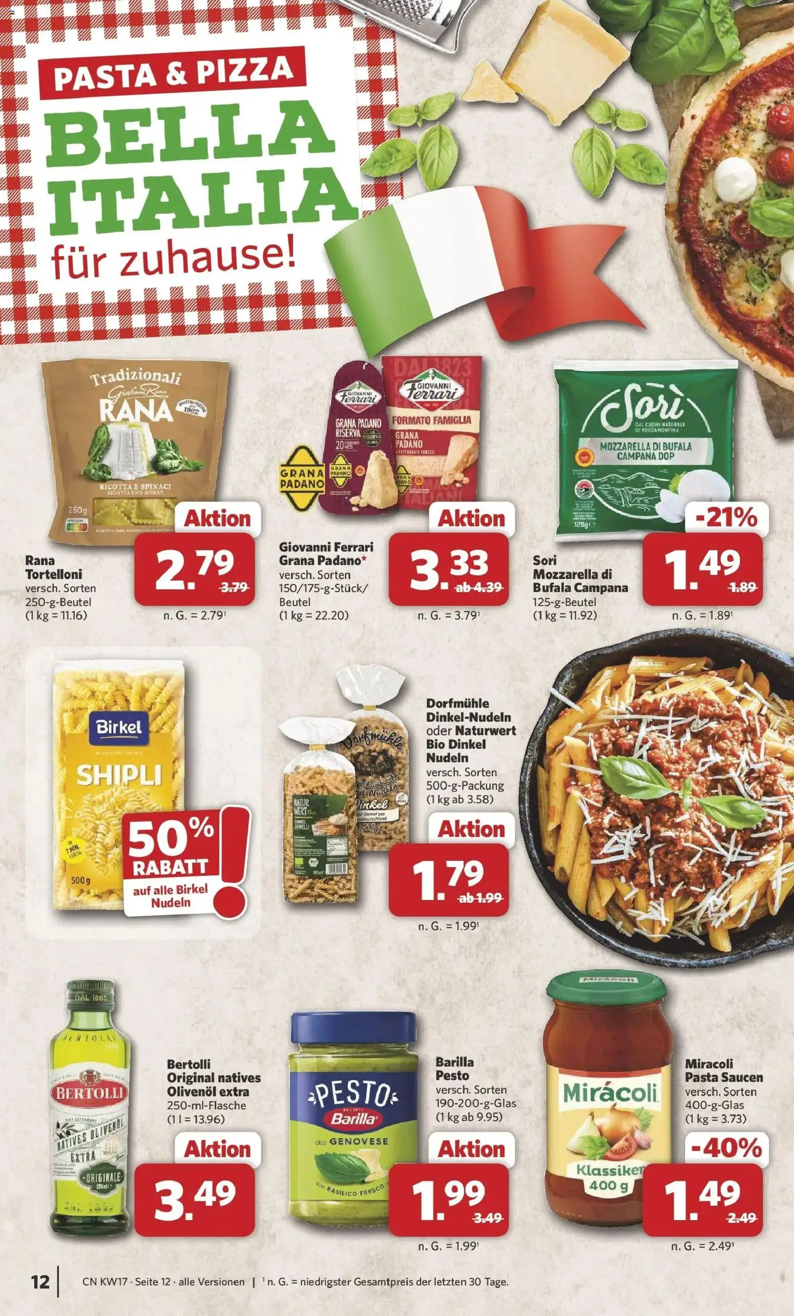 Combi Prospekt Detmold – gültig ab 20.04.2026 | Seite: 12 | Produkte: Barilla, Olivenol, Pasta, Nudeln