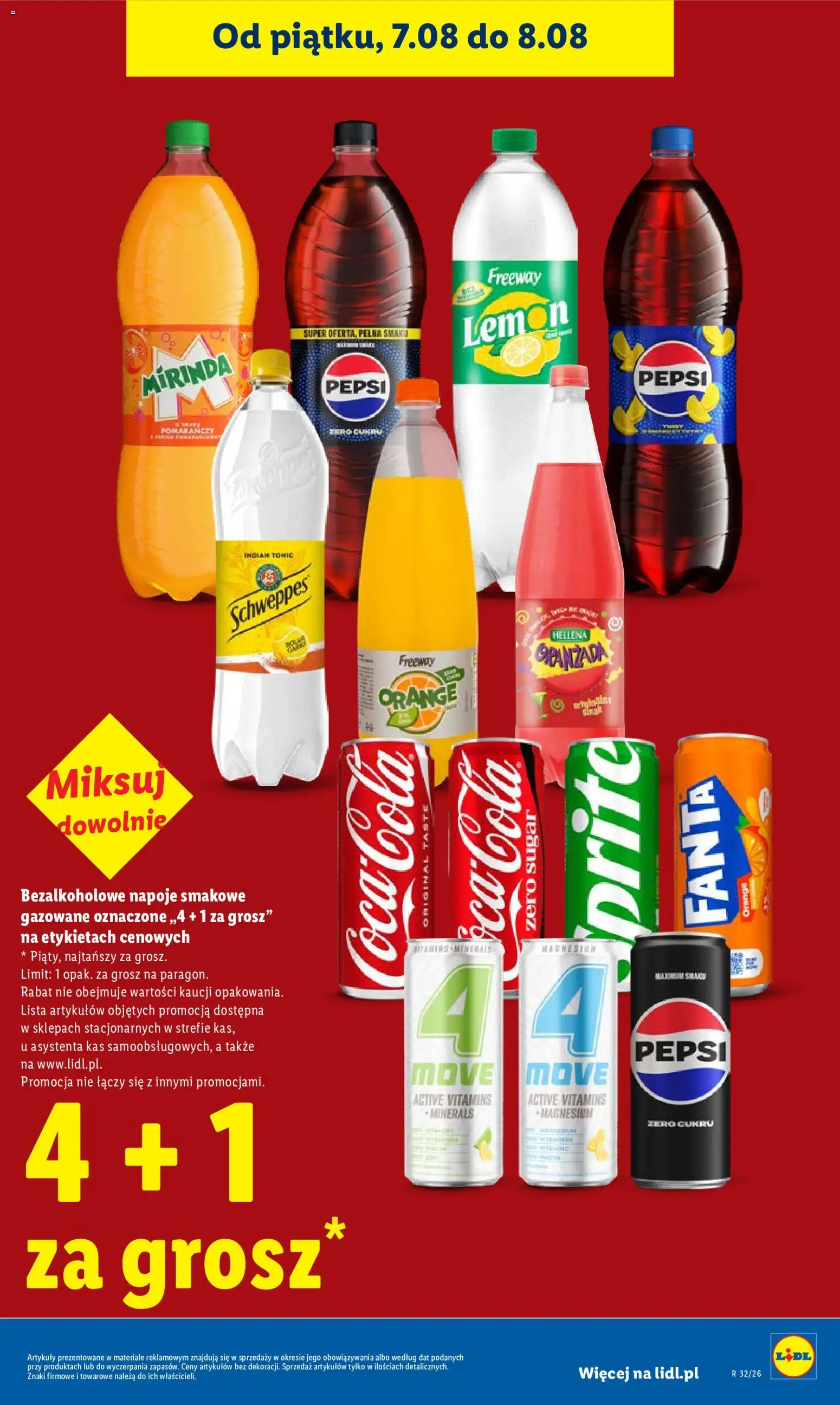 Lidl Polsko leták od 06.08.2026 | Strana: 29 | Produkty: Pepsi, Nápoje, Mirinda, Tonic