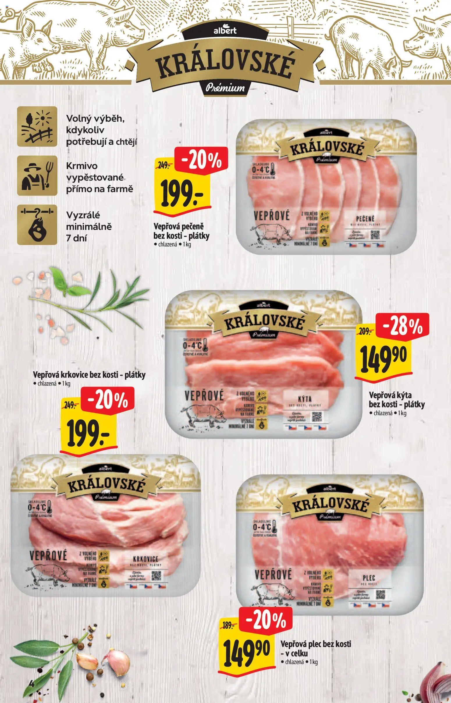 Albert katalog - Hypermarket od 17.06.2026 | Strana: 4 | Produkty: Plec bez kosti, Vepřová krkovice bez kosti, Krkovice bez kosti, Kýta