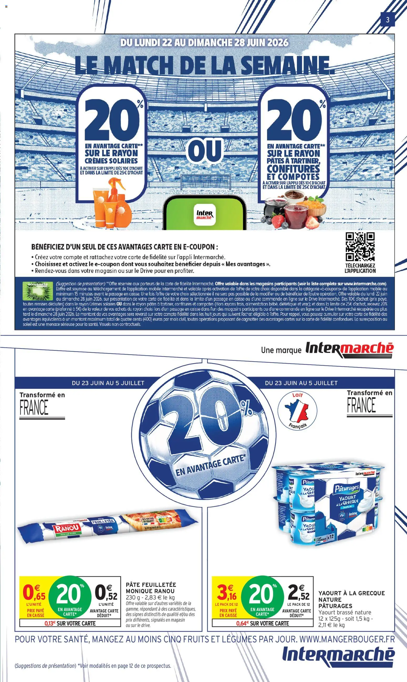{H1} | Page: 3 | Produits: Pâte feuilletée, Lait, Yaourt, Pâtes