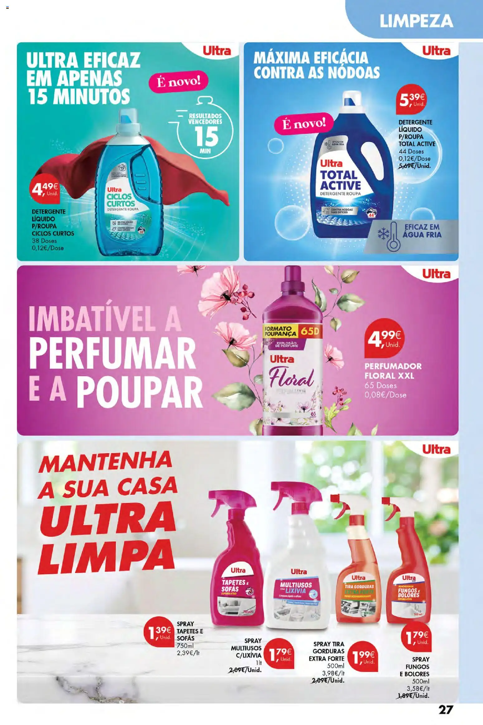 Pingo Doce folheto Poupe Esta Semana Açores │ válido de 01/10/2026 | Página: 27 | Produtos: Agua, Sofás, Detergente