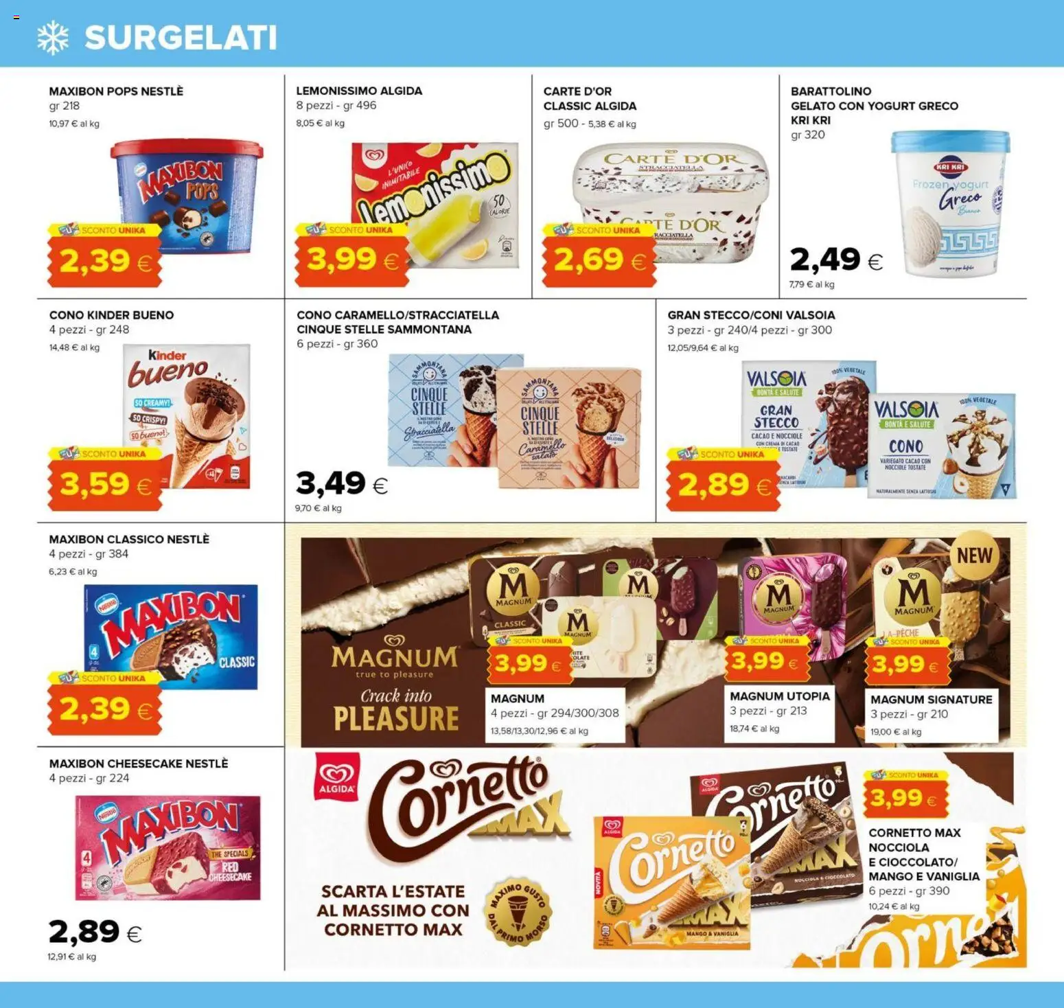Volantino Oasi del 10/08/2026 | Pagina: 16 | Prodotti: Vaniglia, Magnum, Cacao, Stracciatella