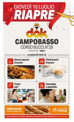 Anteprima del volantino DOK volantino Riapertura Corso Bucci valido a partire dal 14/07/2026