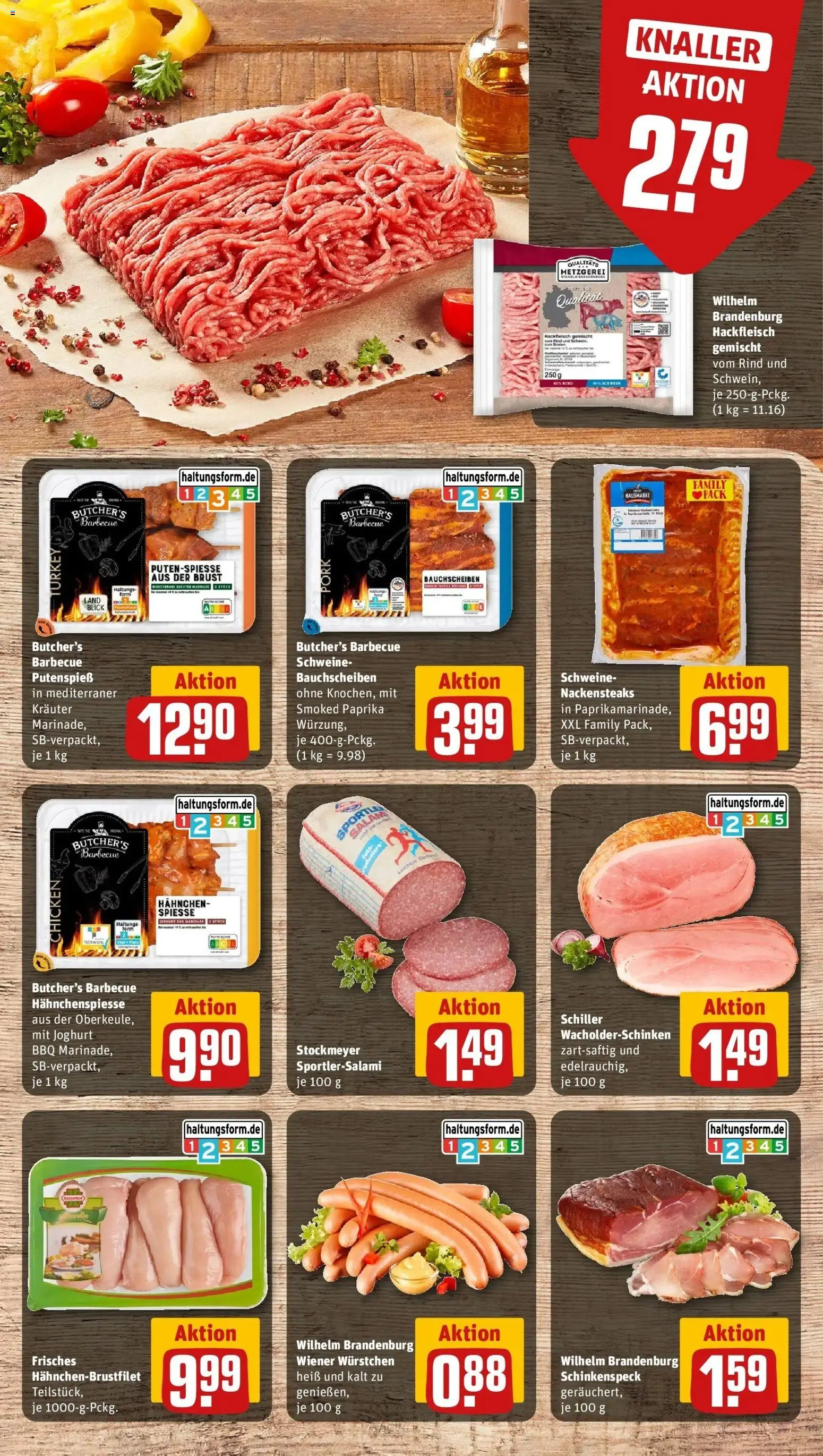 Rewe Prospekt Siegen-Weidenau – gültig ab 27.07.2026 | Seite: 7 | Produkte: Hahnchen, Spieße, Paprika, Hackfleisch