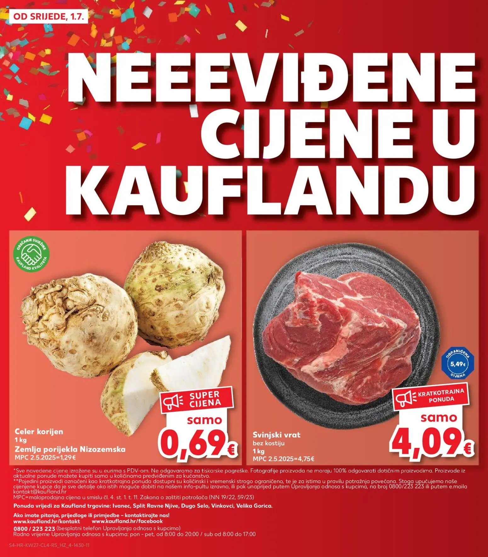 Kaufland katalog | vrijedi od 01.07.2026 | Stranica: 4 | Proizvodi: Celer, Svinjski vrat, Telefon