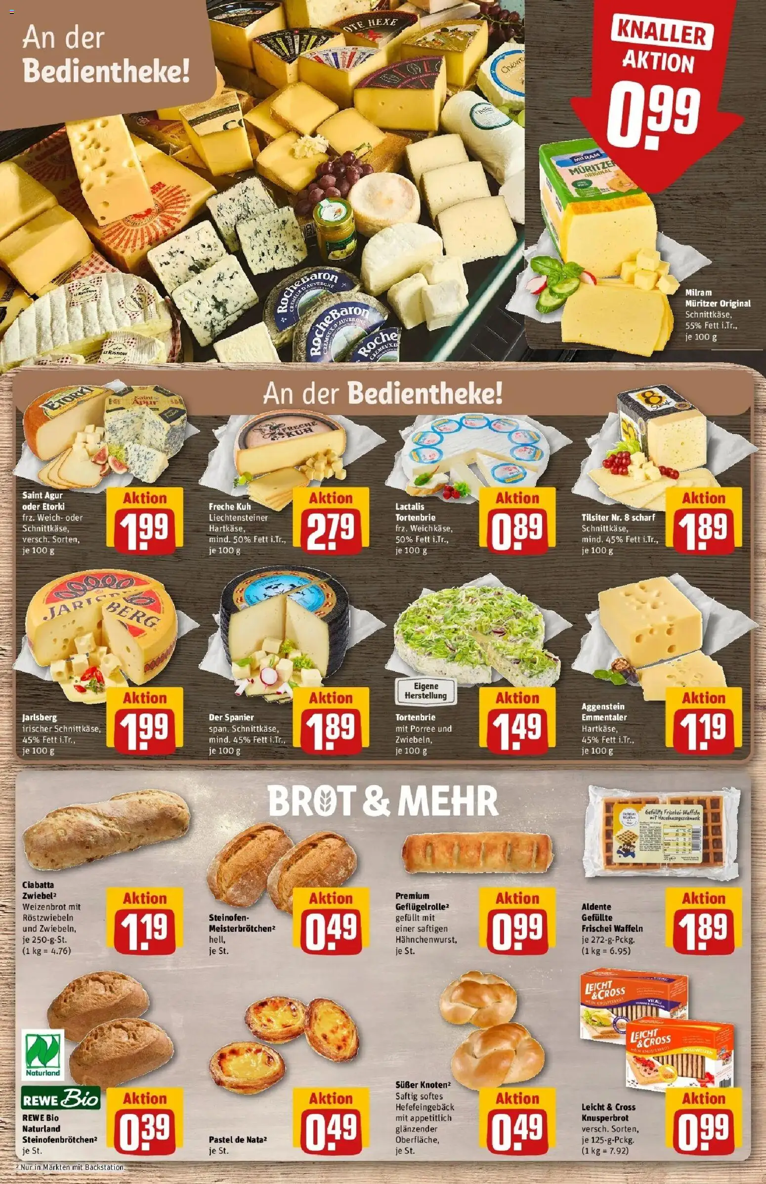 REWE Prospekt ab 17.08.2026 zum Blättern » Angebote | Seite: 15 | Produkte: Waffeln, Milram, Brot