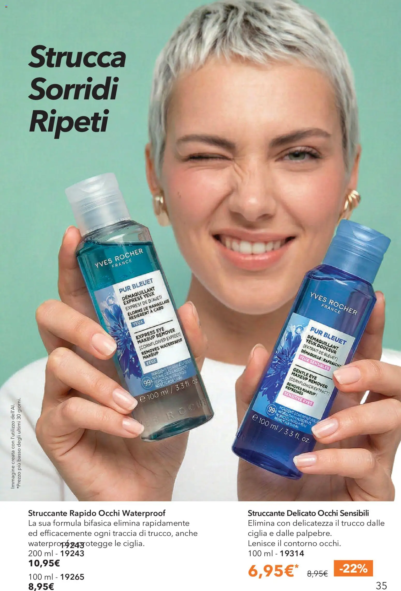 Volantino Yves Rocher del 04.06.2026 | Pagina: 35 | Prodotti: Struccante, Trucco