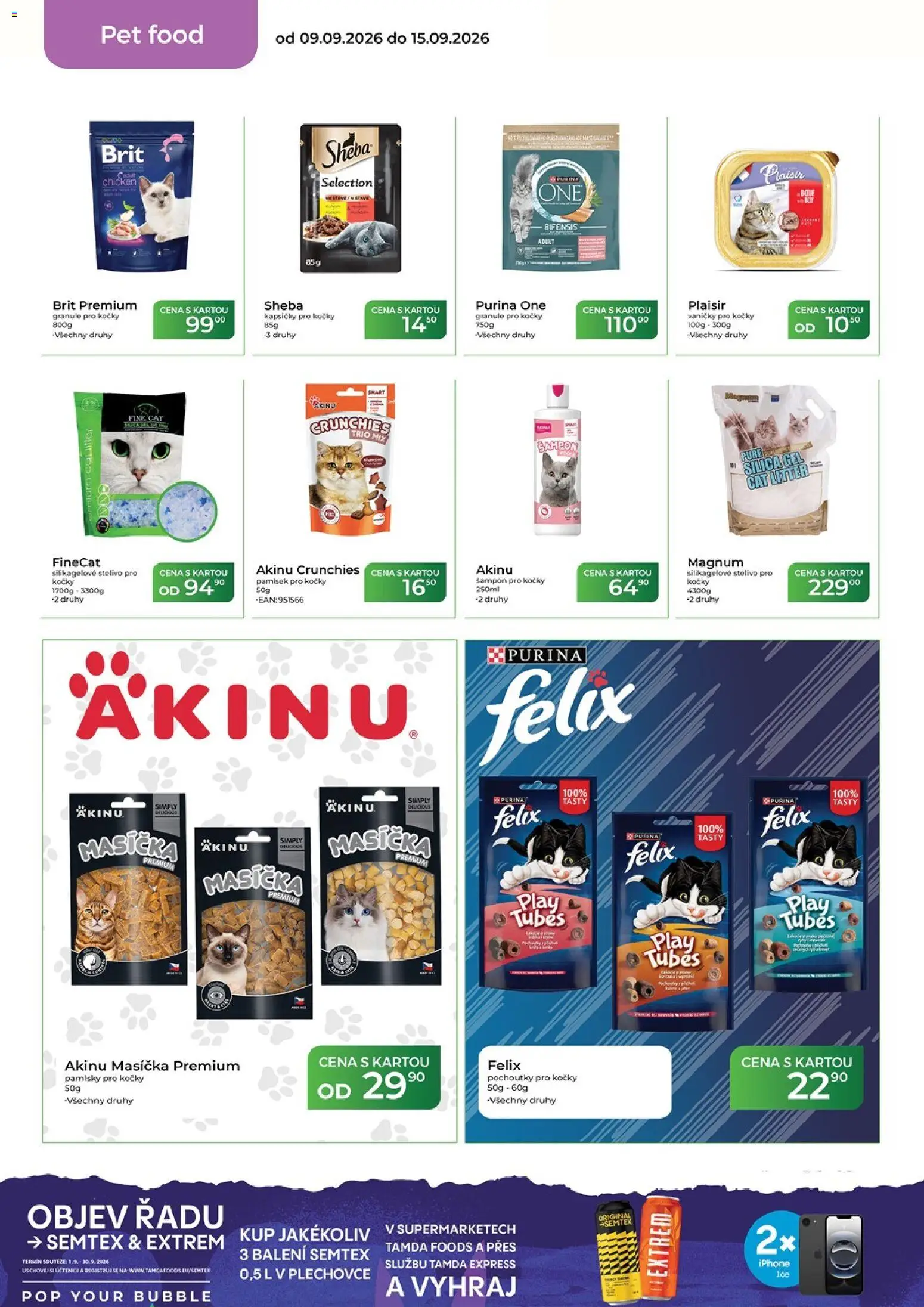 Tamda Foods leták od 09.09.2026 | Strana: 48 | Produkty: Purina, Kapsičky pro kočky, Granule pro kočky, Stelivo