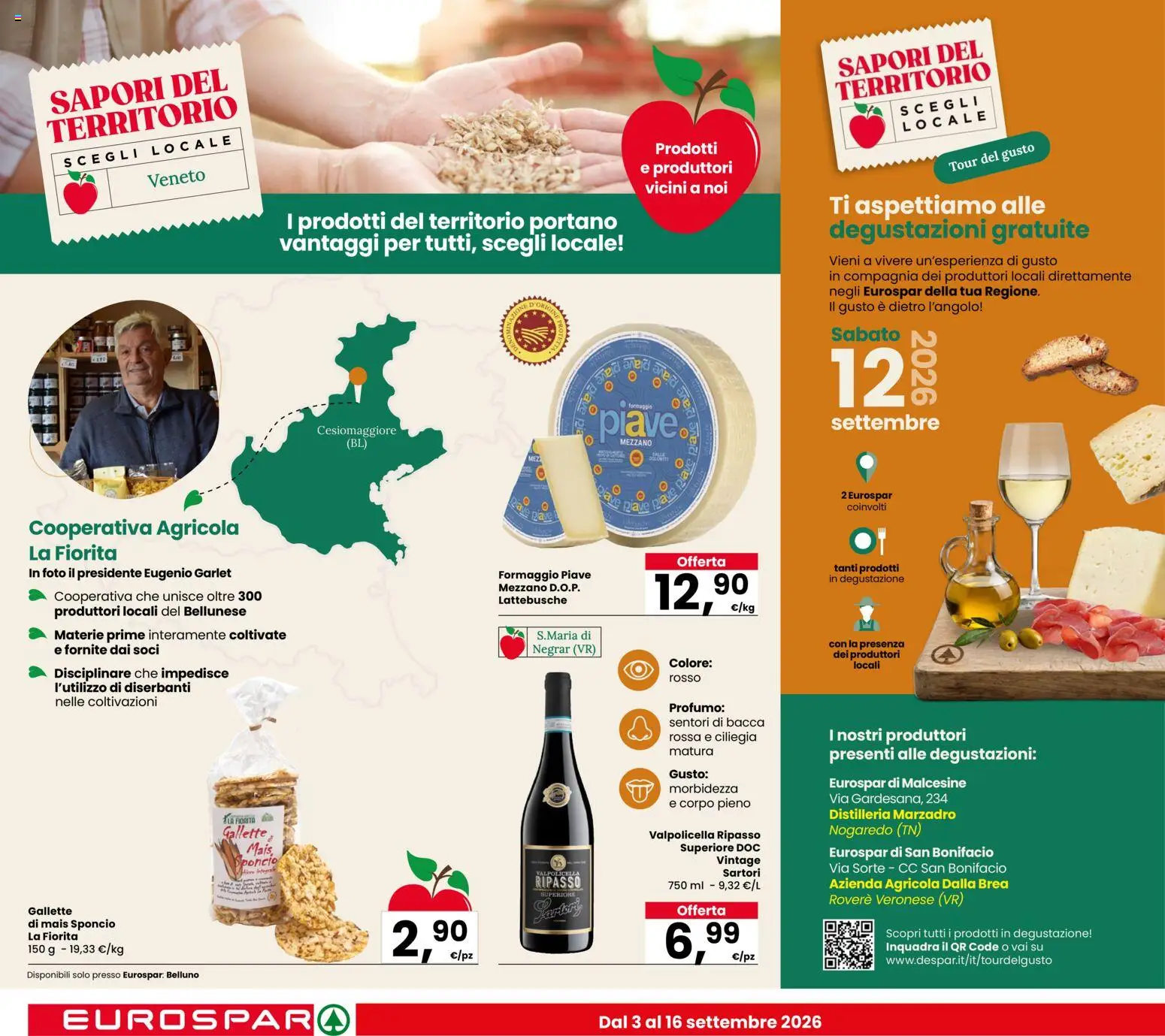 Volantino Eurospar del 31/08/2026 | Pagina: 10 | Prodotti: Formaggio, Gallette, Mais, Profumo