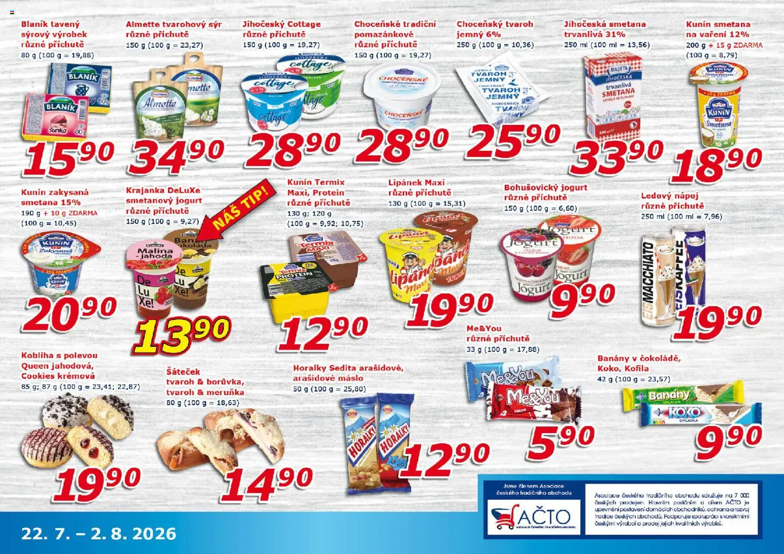 Eso market leták od 22.07.2026 | Strana: 5 | Produkty: Arašídové máslo, Sýr, Šunka, Deluxe