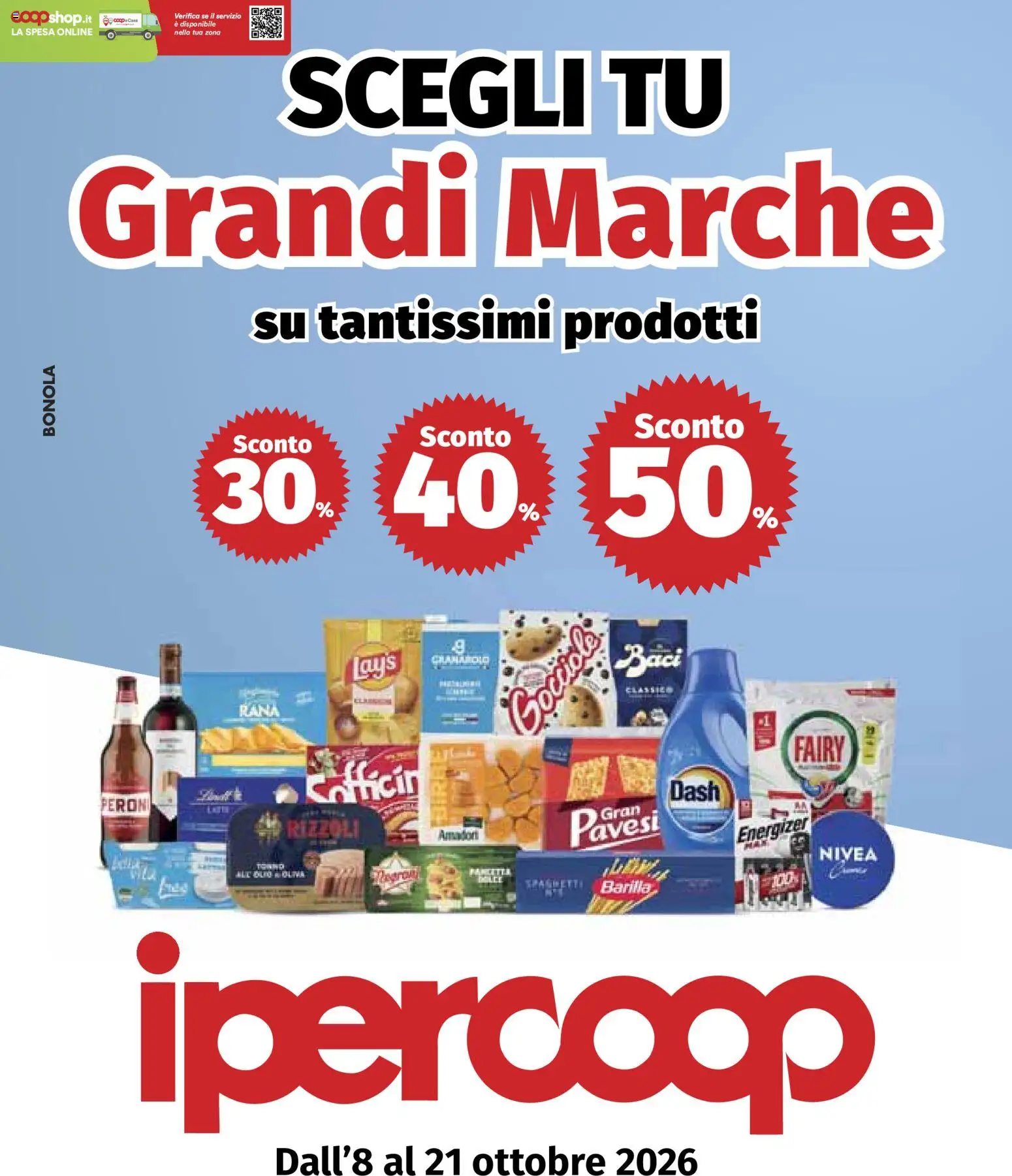 Volantino Ipercoop del 08/10/2026 | Pagina: 1 | Prodotti: Barilla, Spaghetti