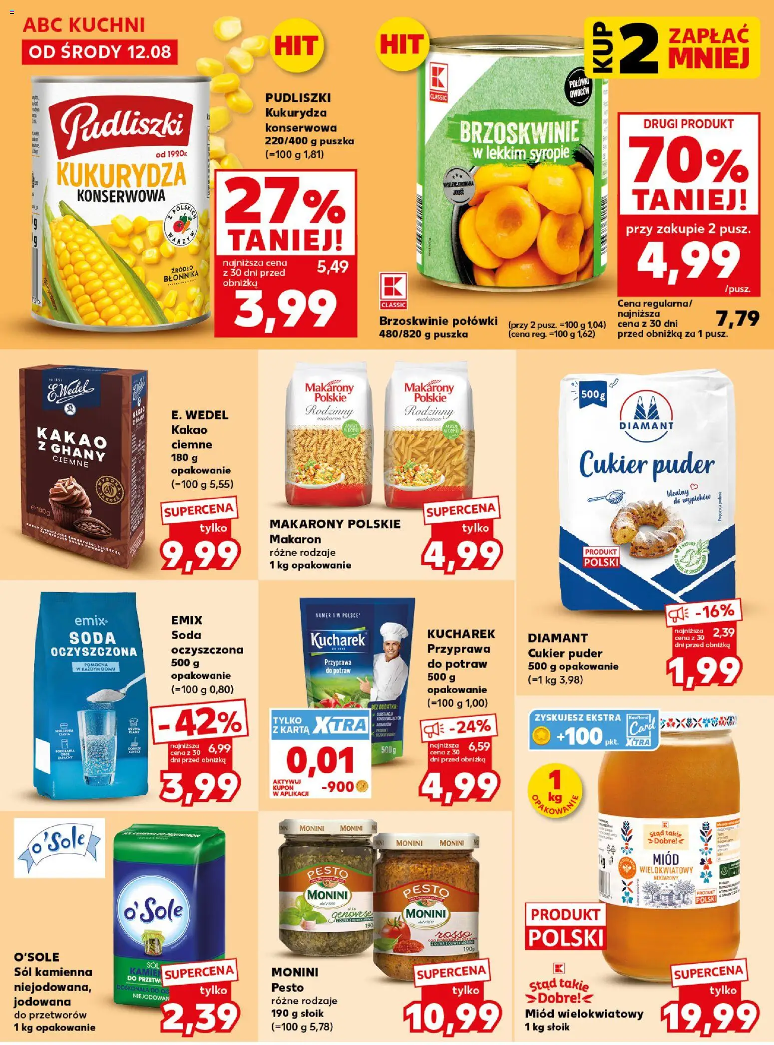 Kaufland Polsko leták - Mocny start od 17.08.2026 | Strana: 26 | Produkty: Monin, Caro, Kakao, Makarony