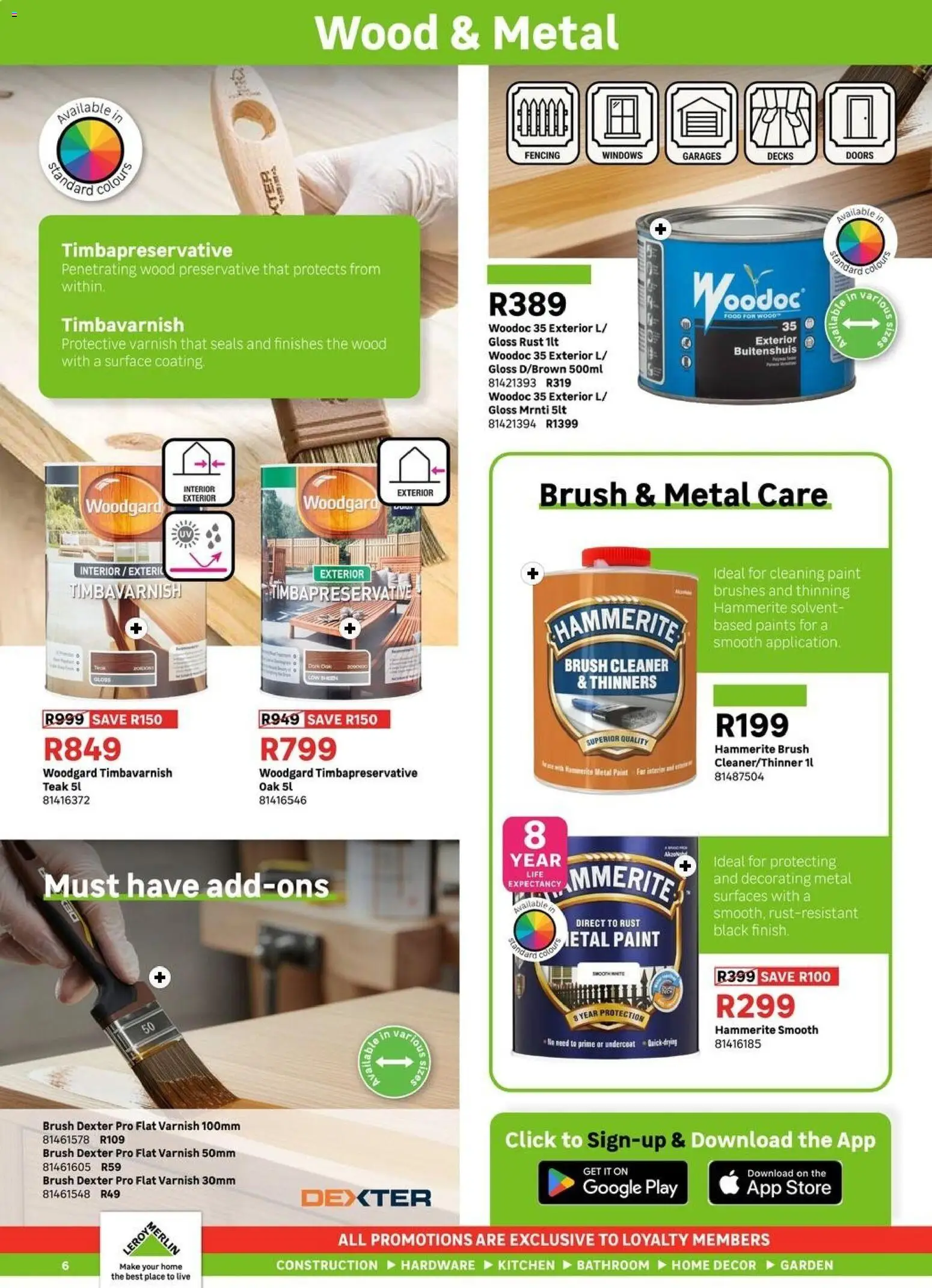 New Leroy Merlin catalogue – valid from 21/08/2026 | Page: 6 | Products: Gloss, Paint, Brush, Preservative