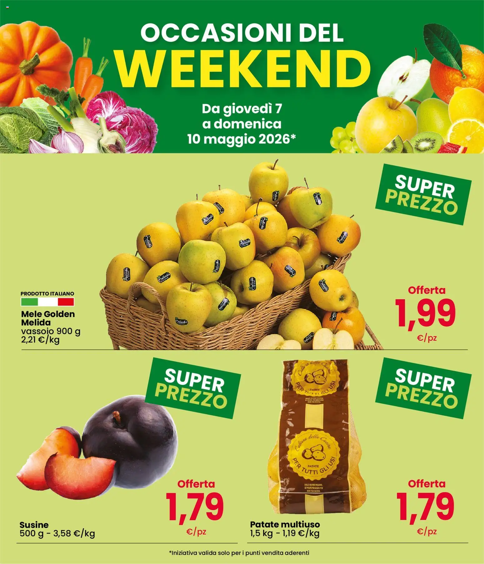 Volantino Eurospar del 07.05.2026 | Pagina: 2 | Prodotti: Cucine, Mele, Patate, Susine