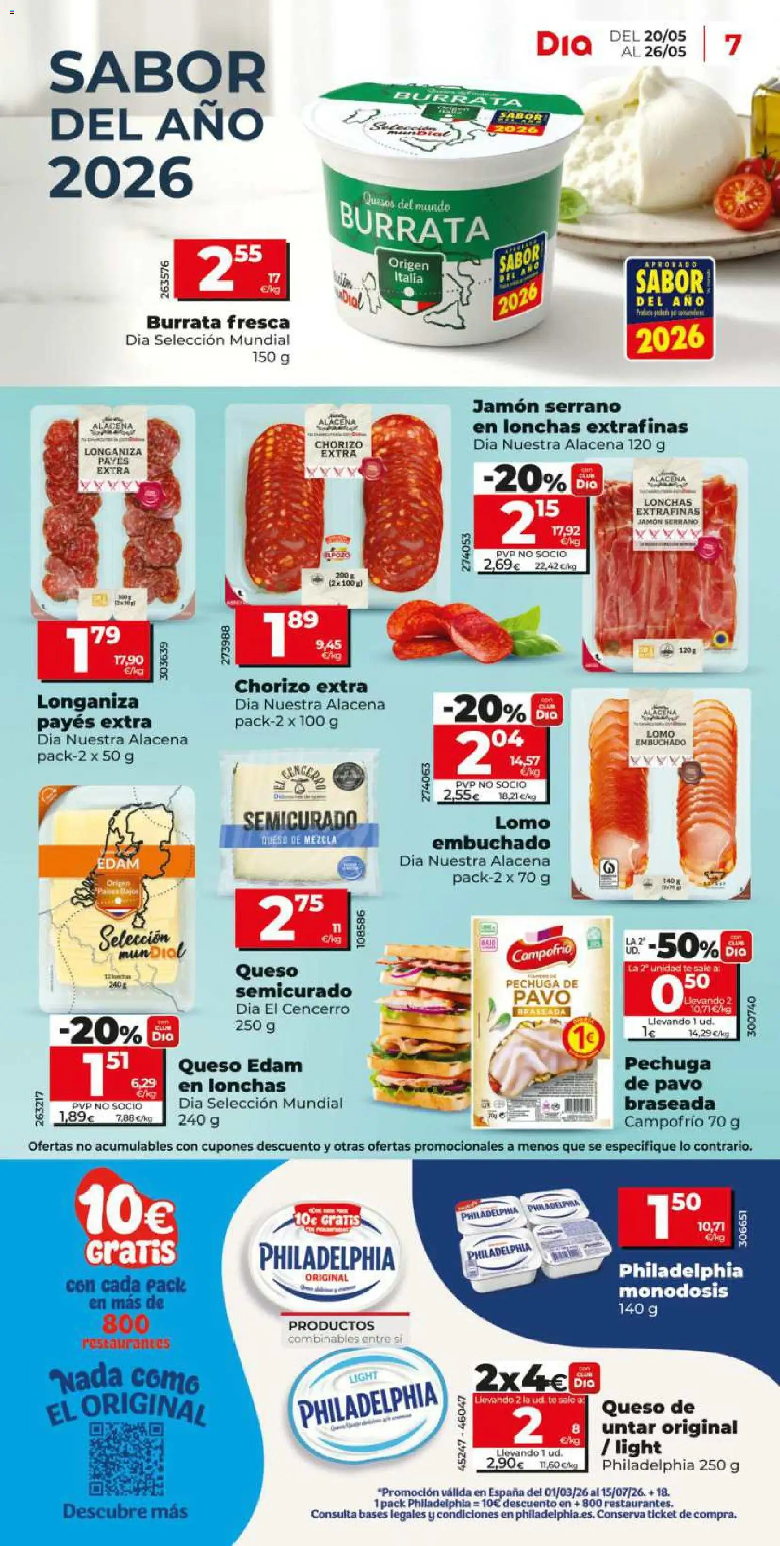 Dia - folleto Market │ válido desde el 20.05.2026 | Página: 7 | Productos: Jamón serrano, Jamón, Té, Longaniza