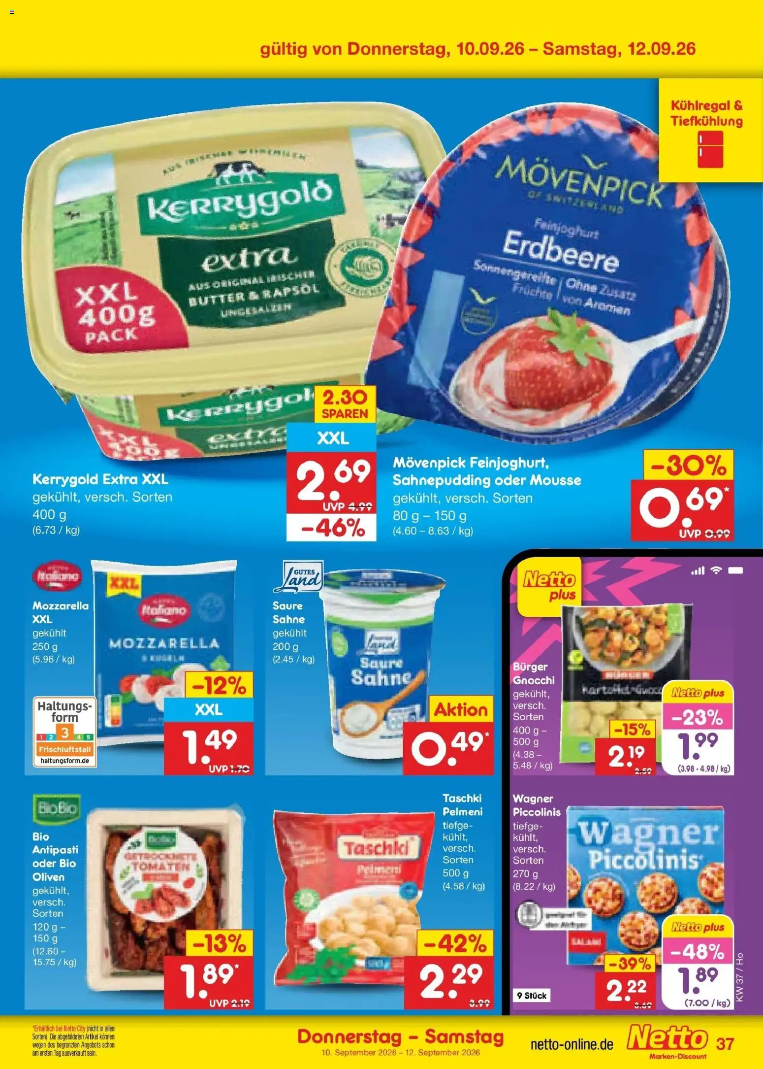 Netto Marken-Discount Prospekt Hannover – gültig ab 07.09.2026 | Seite: 53 | Produkte: Gnocchi, Butter, Rapsöl, Burger