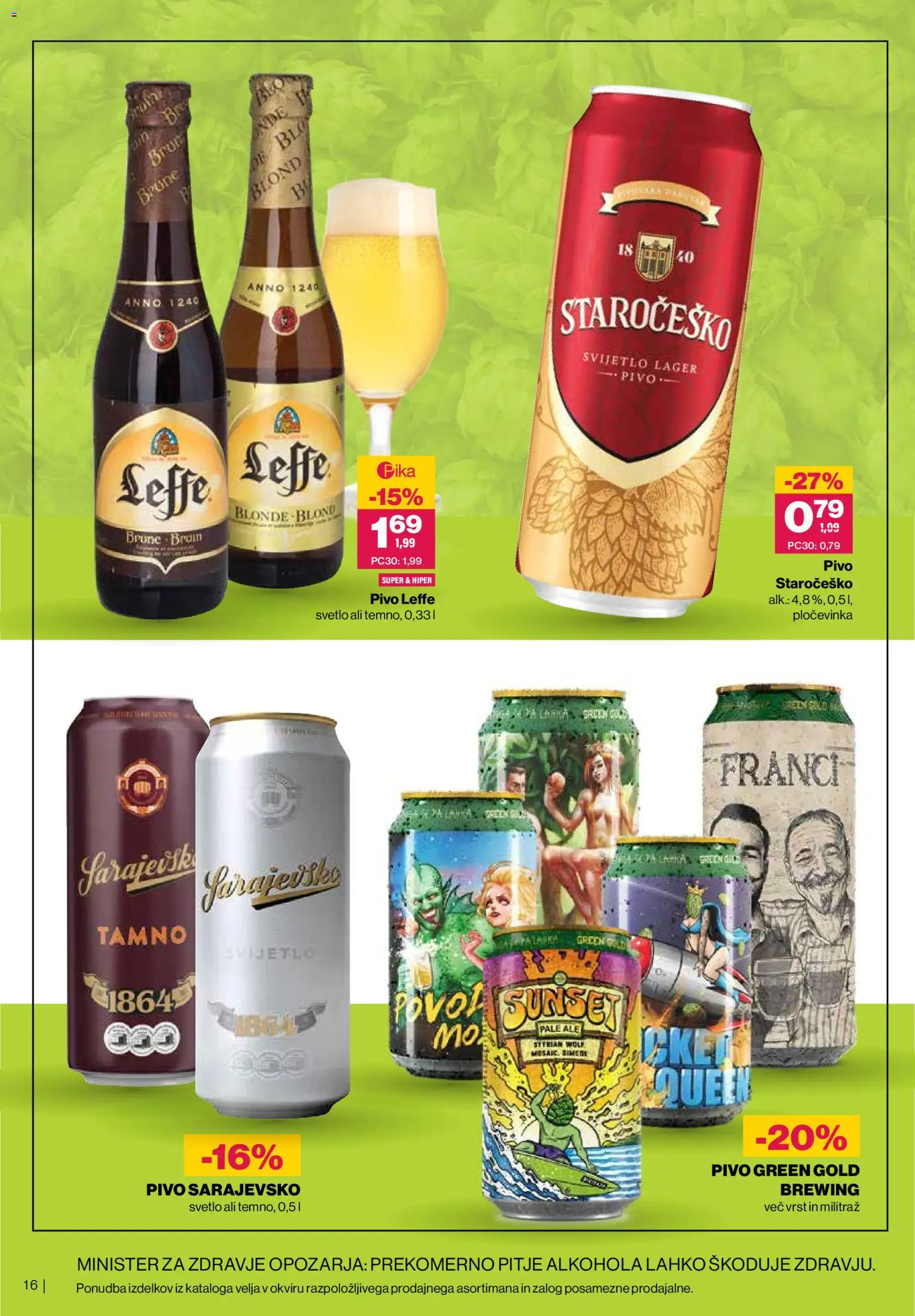 Novi Mercator katalog ponudbe – veljaven od 27.05.2026 | Stran: 16 | Izdelki: Pivo