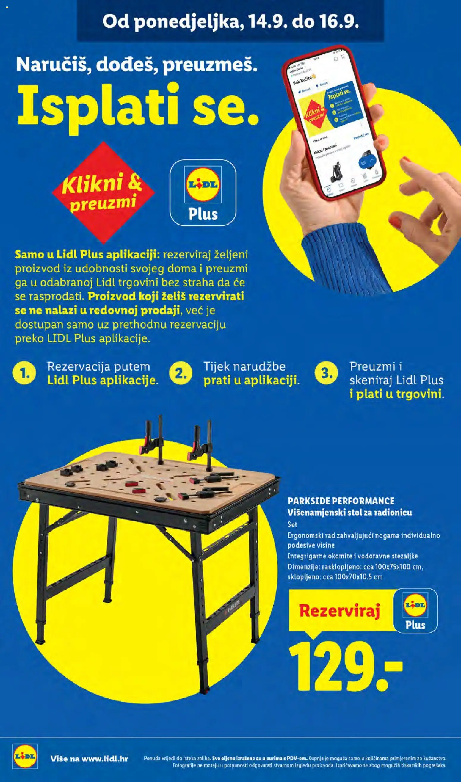 Lidl katalog | vrijedi od 14.09.2026 | Stranica: 32 | Proizvodi: Stol, Parkside