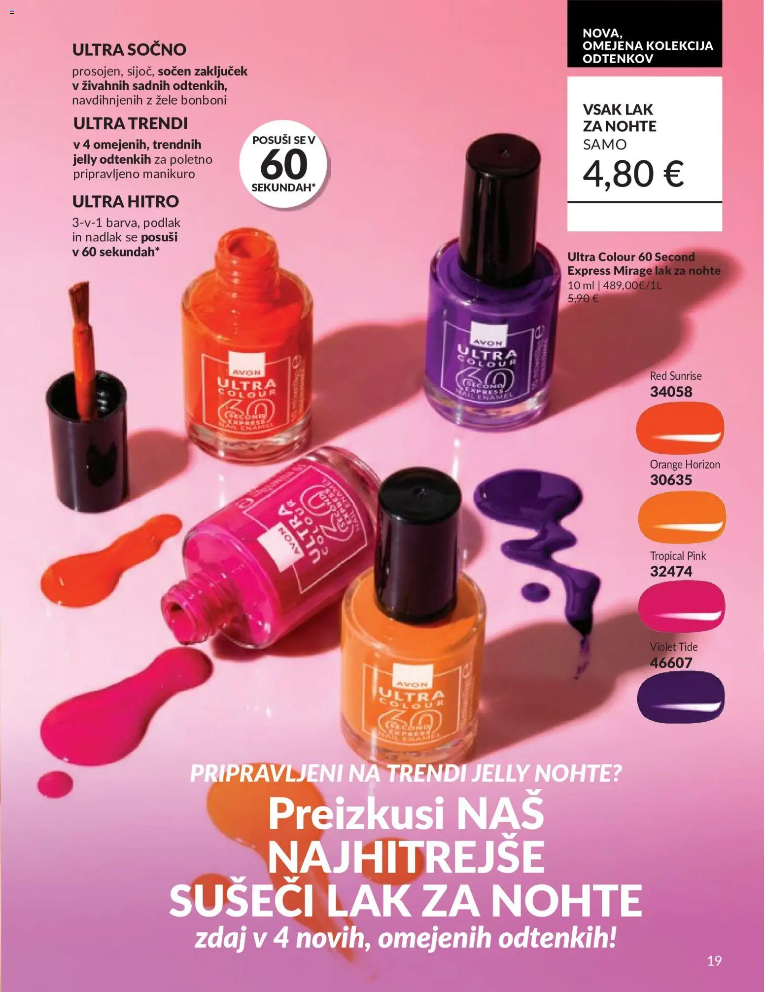 Novi Avon katalog ponudbe – veljaven od 01.06.2026 | Stran: 19 | Izdelki: Bonboni, Lak za nohte, Lak