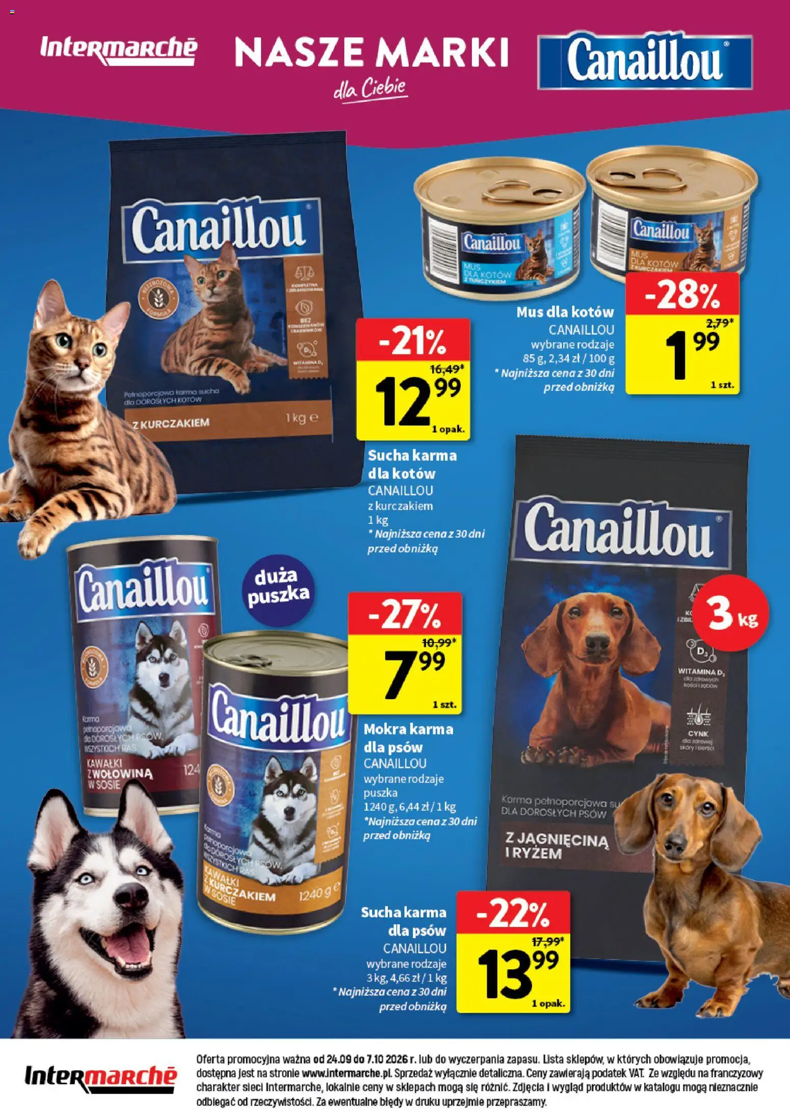 Intermarche gazetka - Wszystko czego chcę dla pupila od 24.09.2026 | Strona: 12 | Produkty: Jagnięcina, Karma dla kotów, Karma
