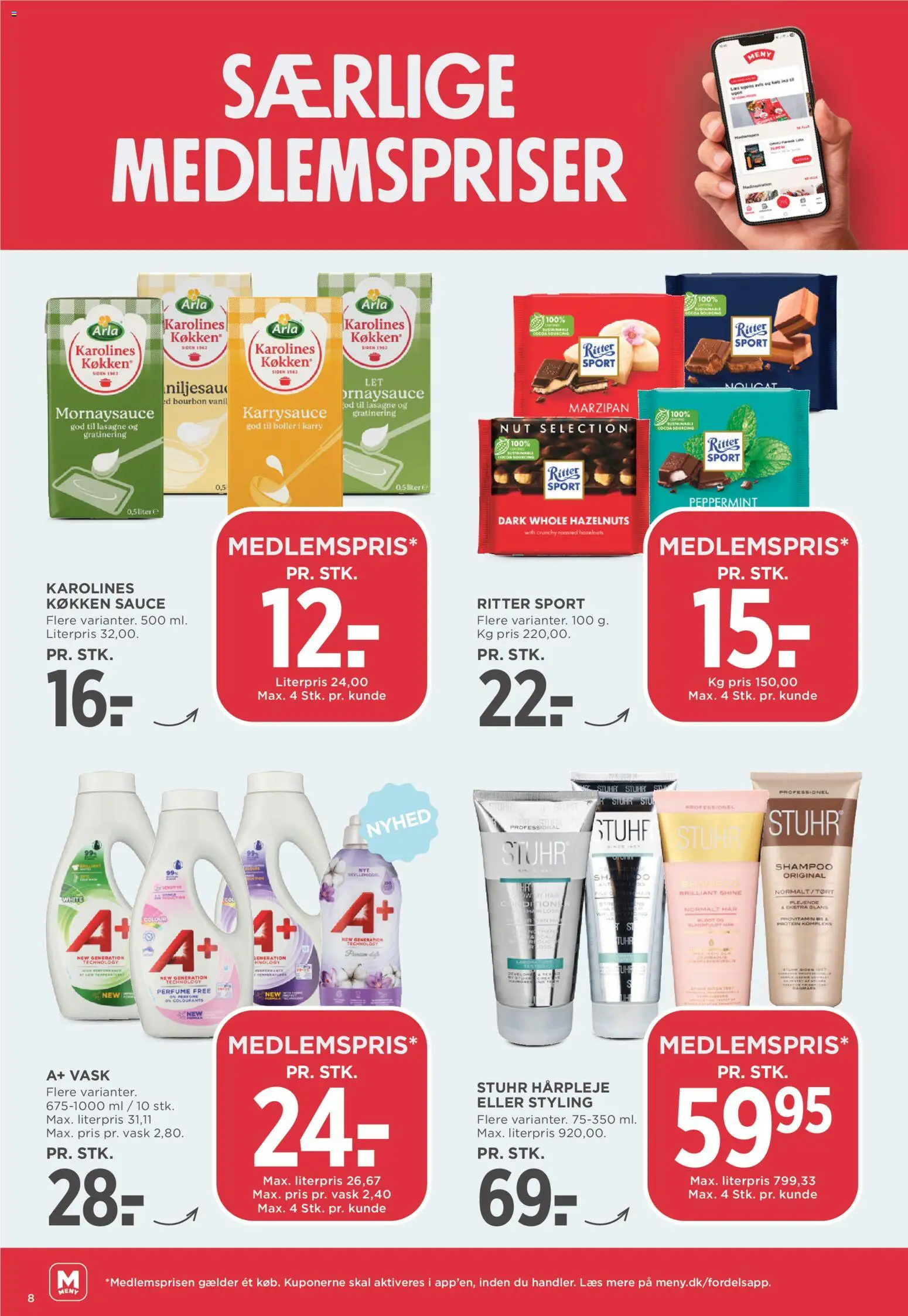 Meny tilbudsavis – gyldig fra 25/09/2026 | Side: 8 | Produkter: Shampoo, Øl, Mornaysauce, Lasagne