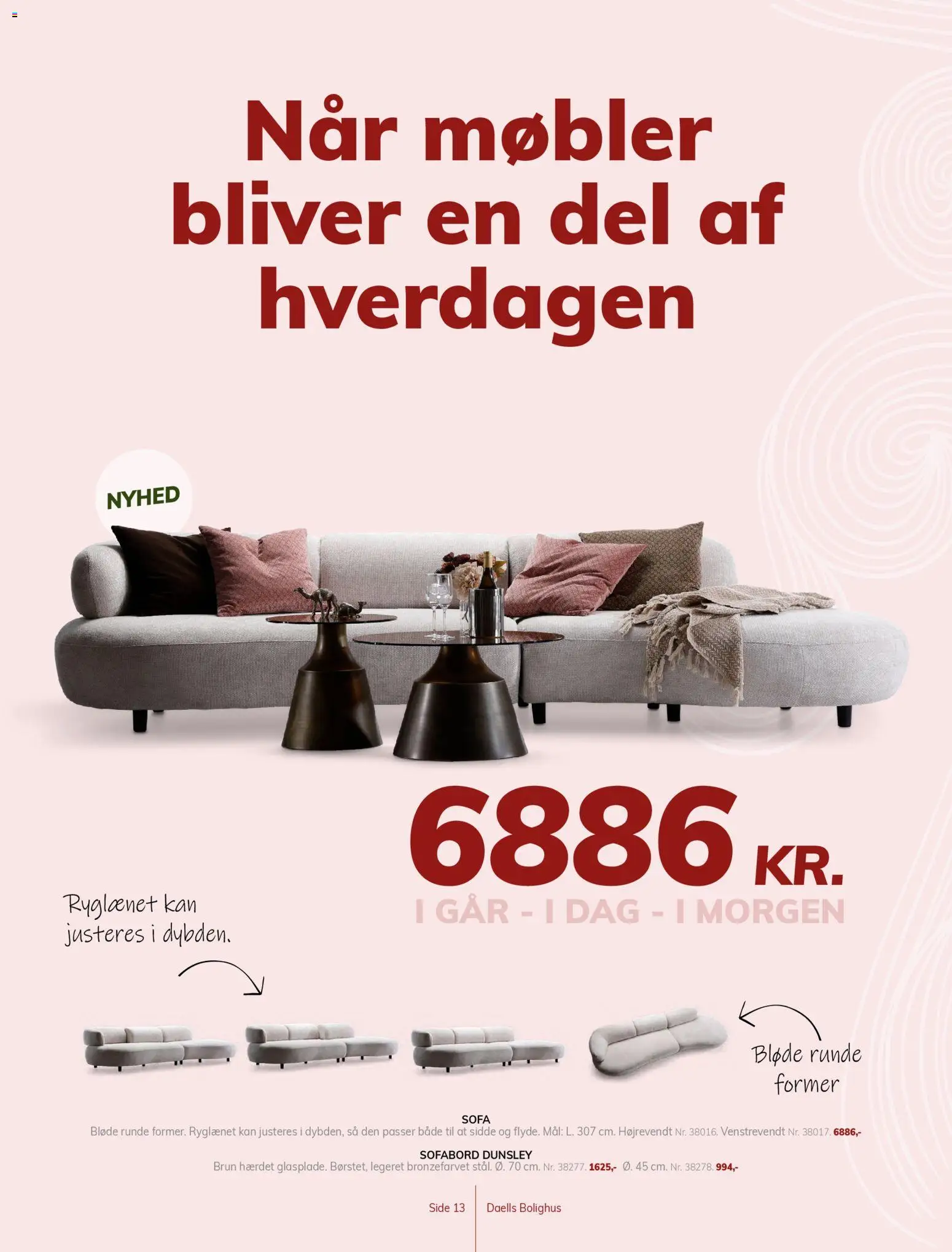 Daells Bolighus tilbudsavis – gyldig fra 25.03.2026 | Side: 13 | Produkter: Sofabord, Sofa