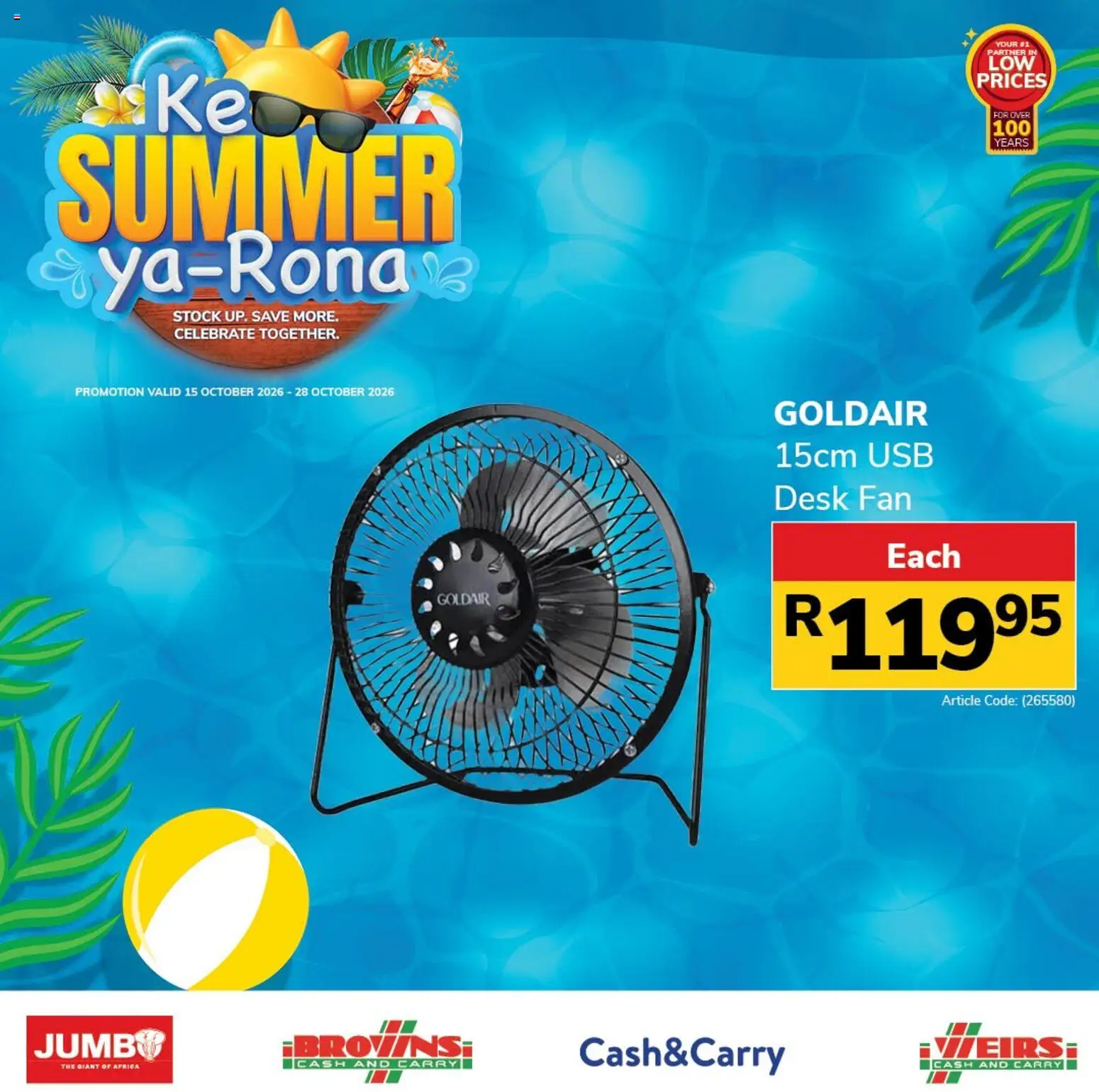 New Jumbo catalogue – valid from 15/10/2026 | Page: 2 | Products: Desk, USB, Fan, Stock
