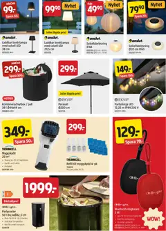 Jula erbjudanden - Förhandsvisning av reklamblad från butik Jula aktuell från 11.06.2026 | Sida: 3 | Produkter: Pall, Solcellsbelysning, Bordslampa, Kylbox