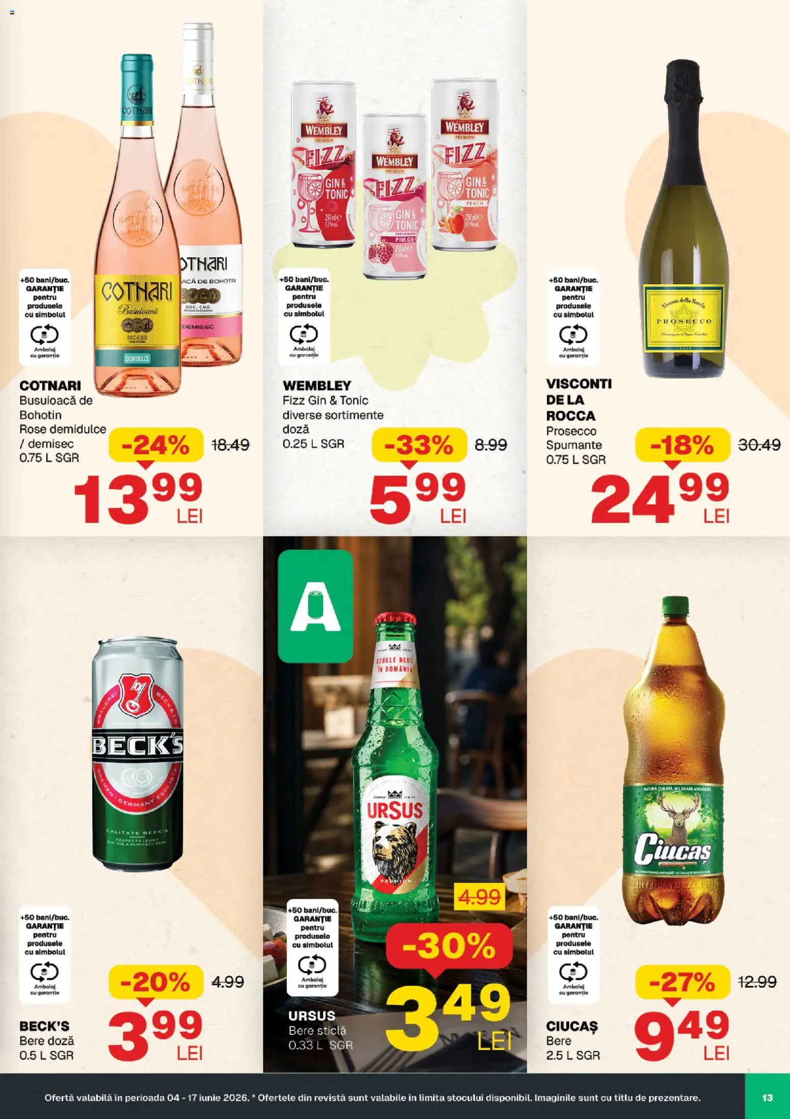 Noul catalog Annabella – valabil de la 04.06.2026 | Pagină: 13 | Produse: Prosecco, Bere, Gin