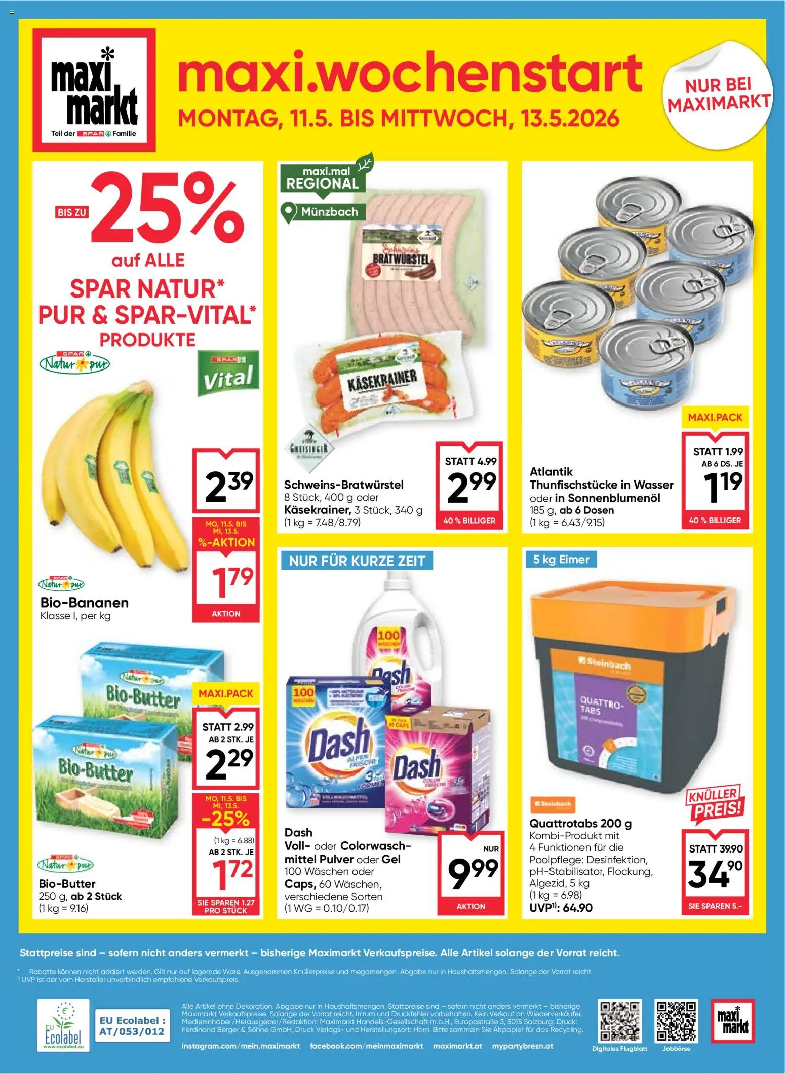 Die besten Angebote | Maximarkt Flugblatt ab 07.05.2026 | - Jetzt stöbern! | Österreich