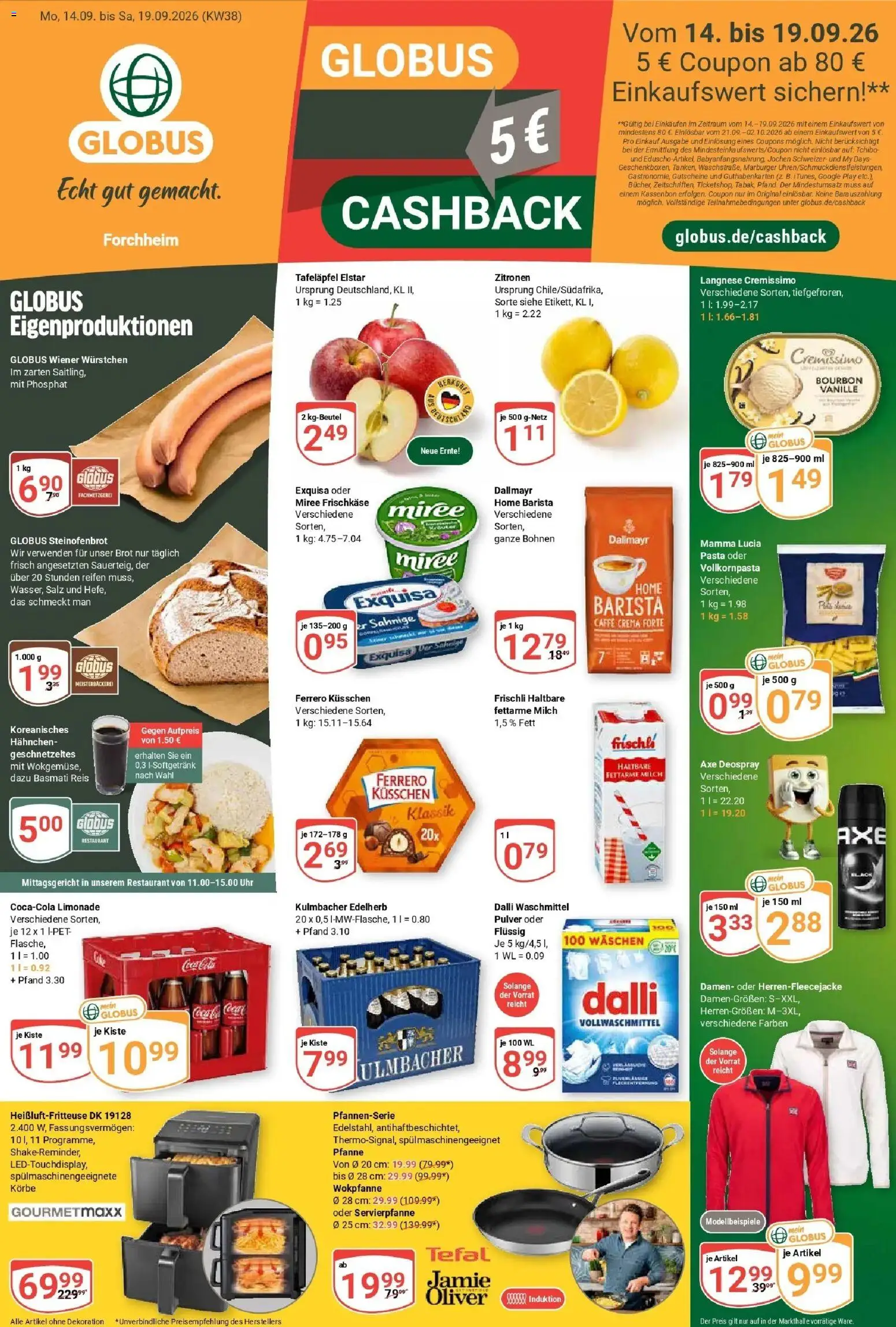 Globus Prospekt Forchheim (ab 14.09.2026) » Angebote online | Seite: 3 | Produkte: Limonade, Dallmayr, Waschmittel, Brot