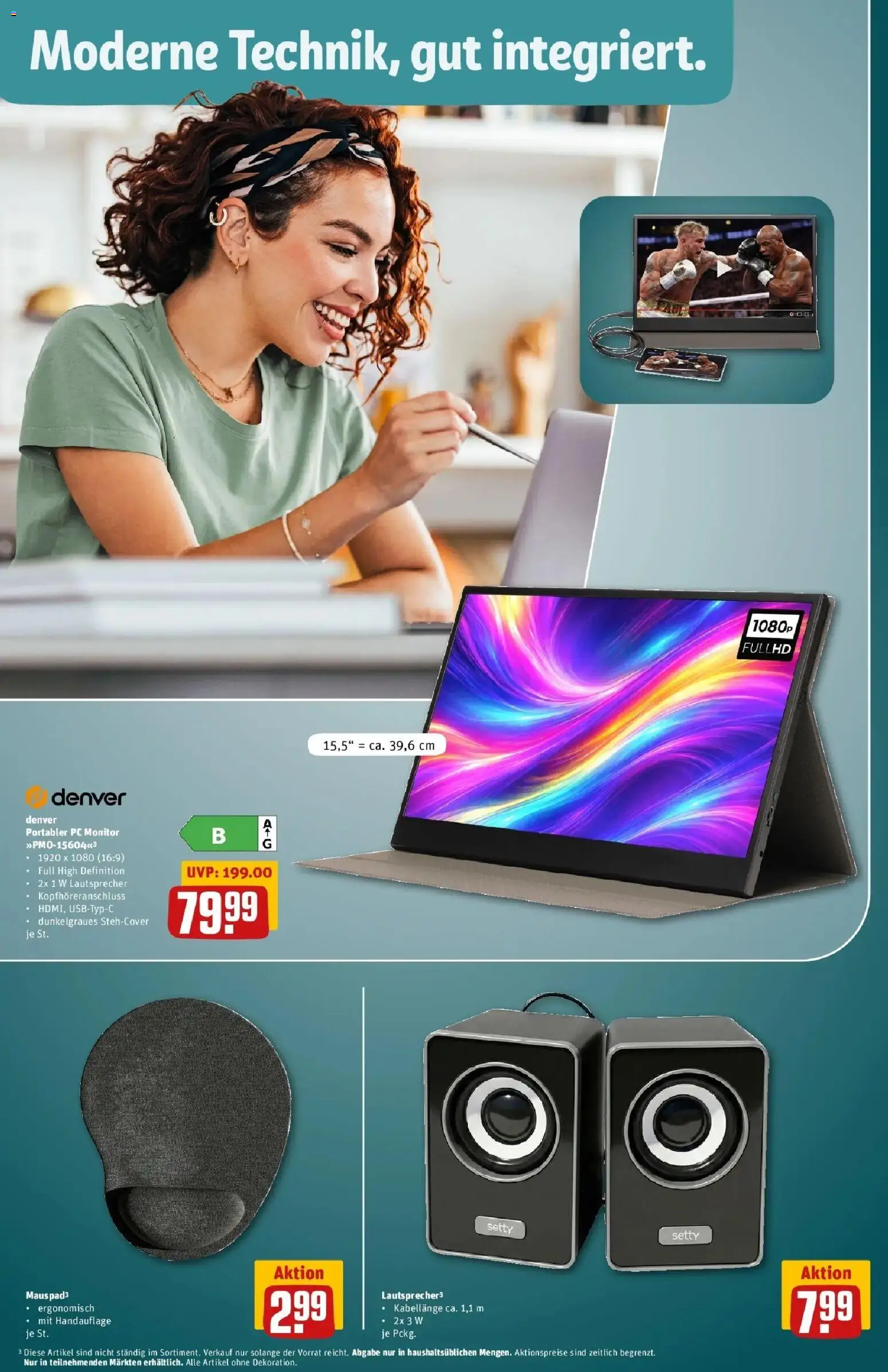 REWE Prospekt ab 03.08.2026 zum Blättern » Angebote | Seite: 32 | Produkte: Lautsprecher, Monitor, PC