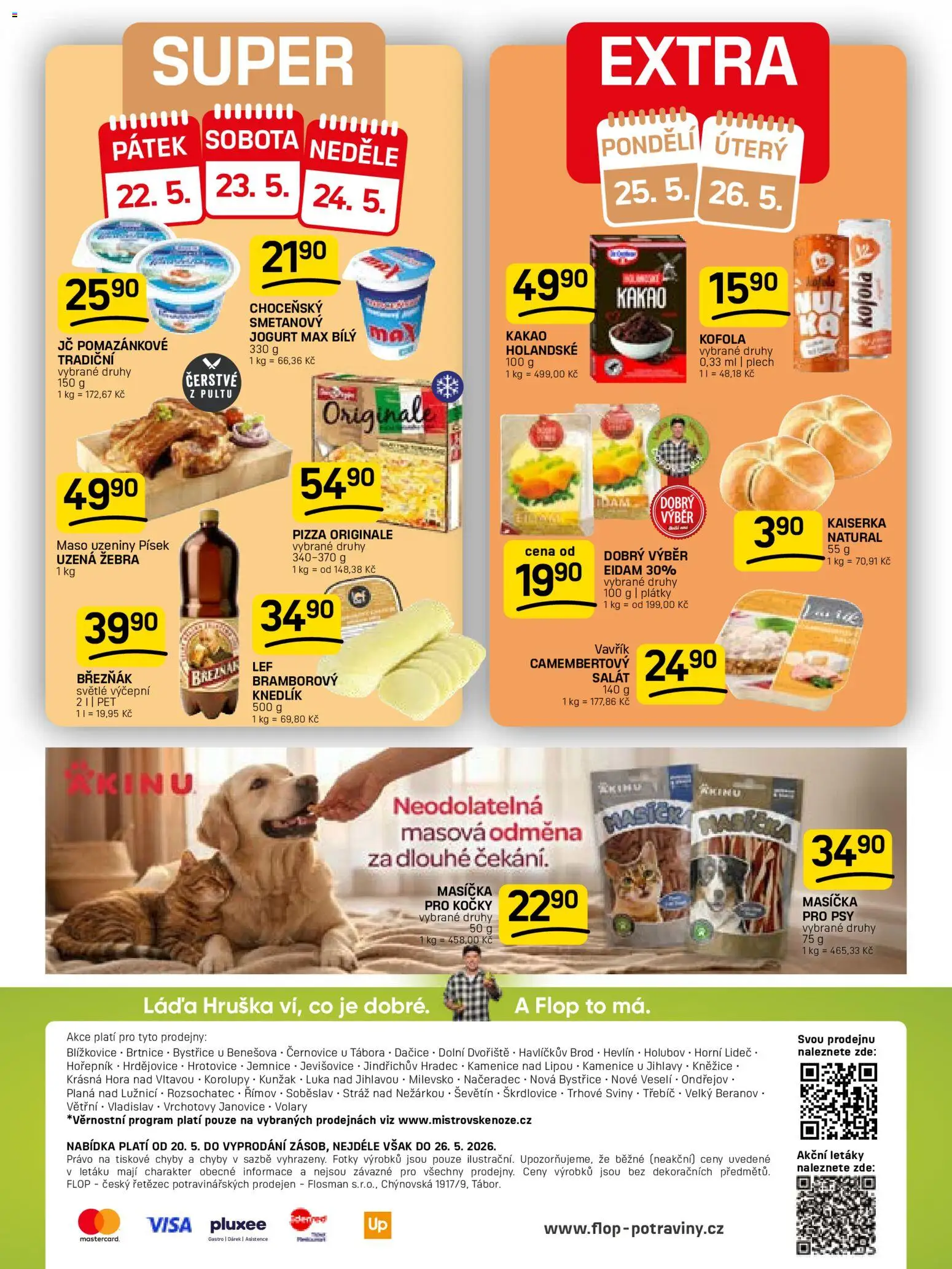 Flop leták od 20.05.2026 | Strana: 12 | Produkty: Kaiserka, Salát, Uzeniny, Kakao