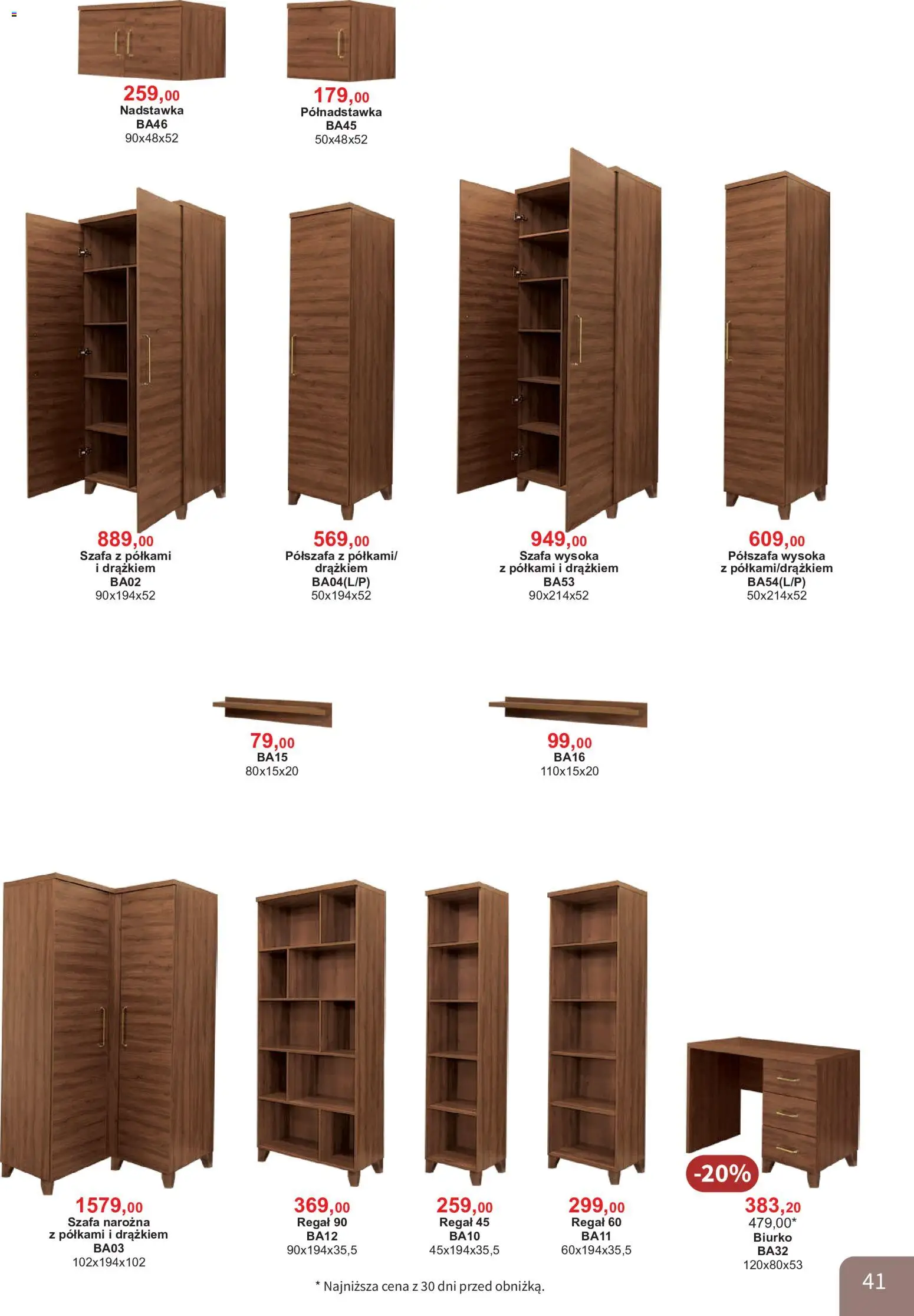 Bodzio Katalog od 01.08.2026 | Strona: 41 | Produkty: Szafa, Biurko, Szafa Narożna, Regał