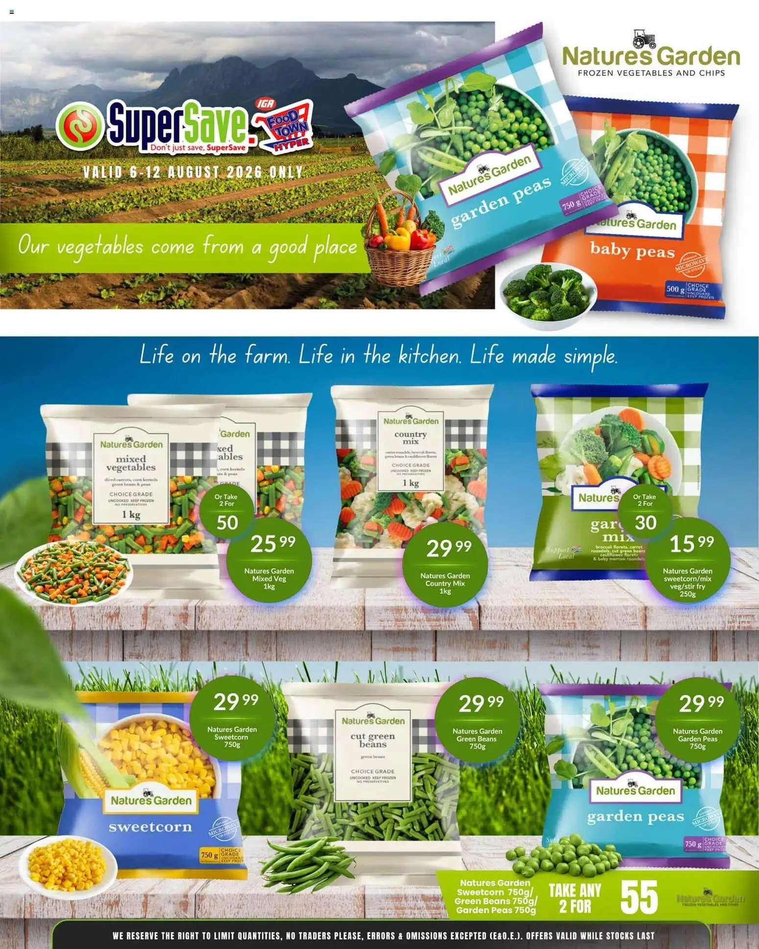 New Super Save catalogue – valid from 06/08/2026 | Page: 32 | Products: Frozen vegetables, Microwave, Chips, Vegetables