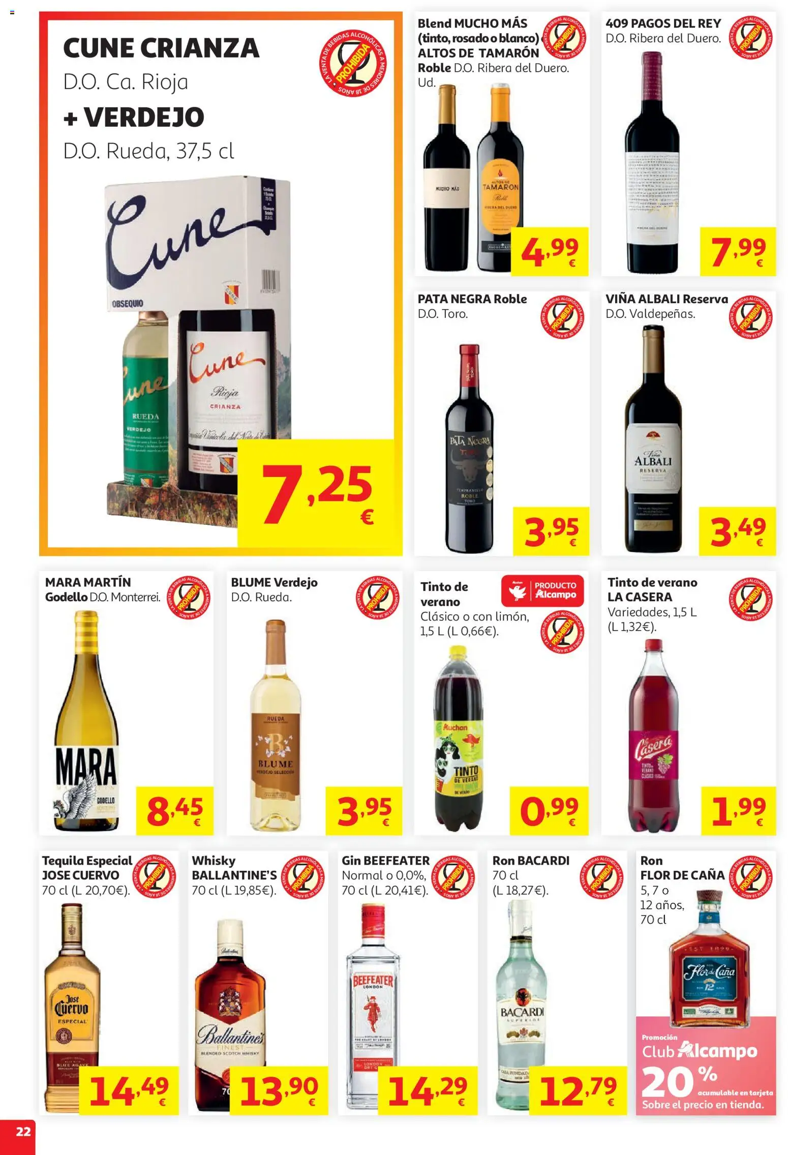 Alcampo HG Nacional │ válido desde el 05.05.2026 | Página: 22 | Productos: Ron, Whisky