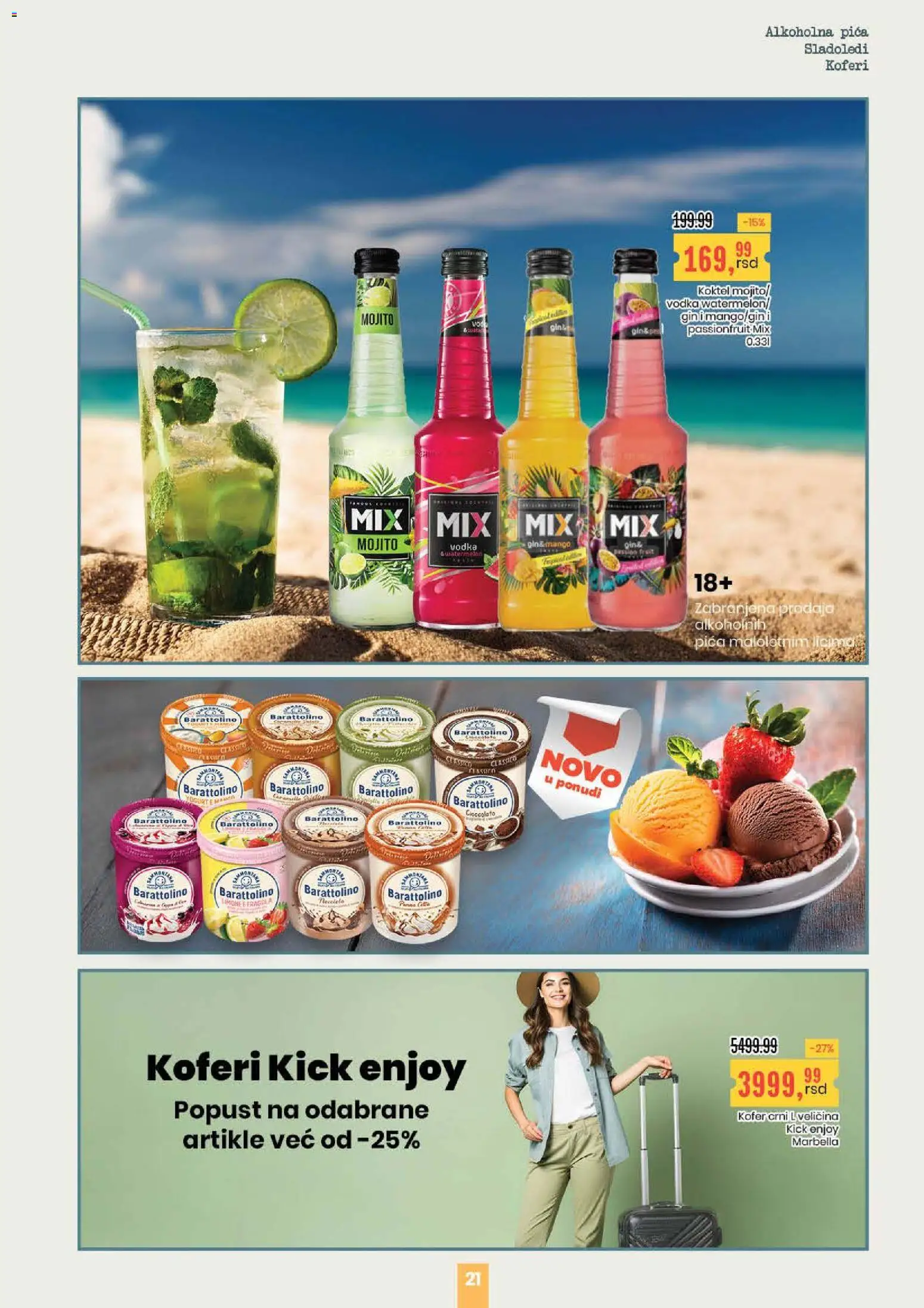 Aroma Market katalog - važi od 28.05.2026 | Strana: 21 | Proizvode: Kofer, Vodka, Pica