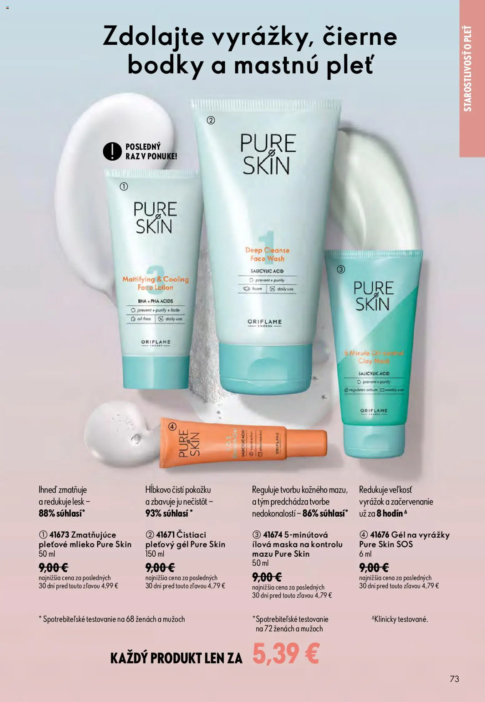 Nové Oriflame akcie – leták je platný od 09.09.2026 | Strana: 73 | Produkty: Mlieko, Maska