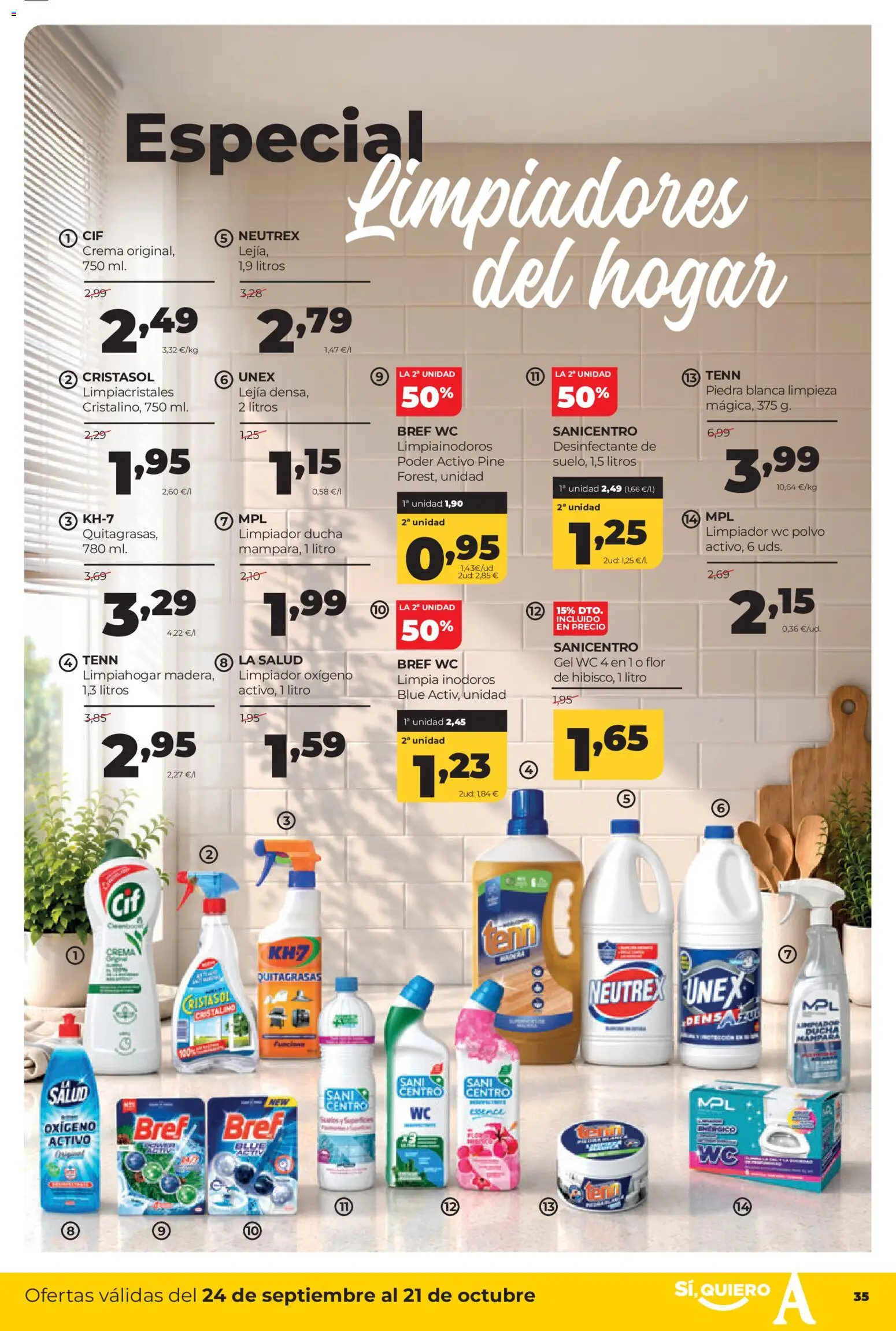 Alimerka folleto Asturias │ válido desde el 24/09/2026 | Página: 35 | Productos: Polvo, Limpiacristales, Crema, Ducha