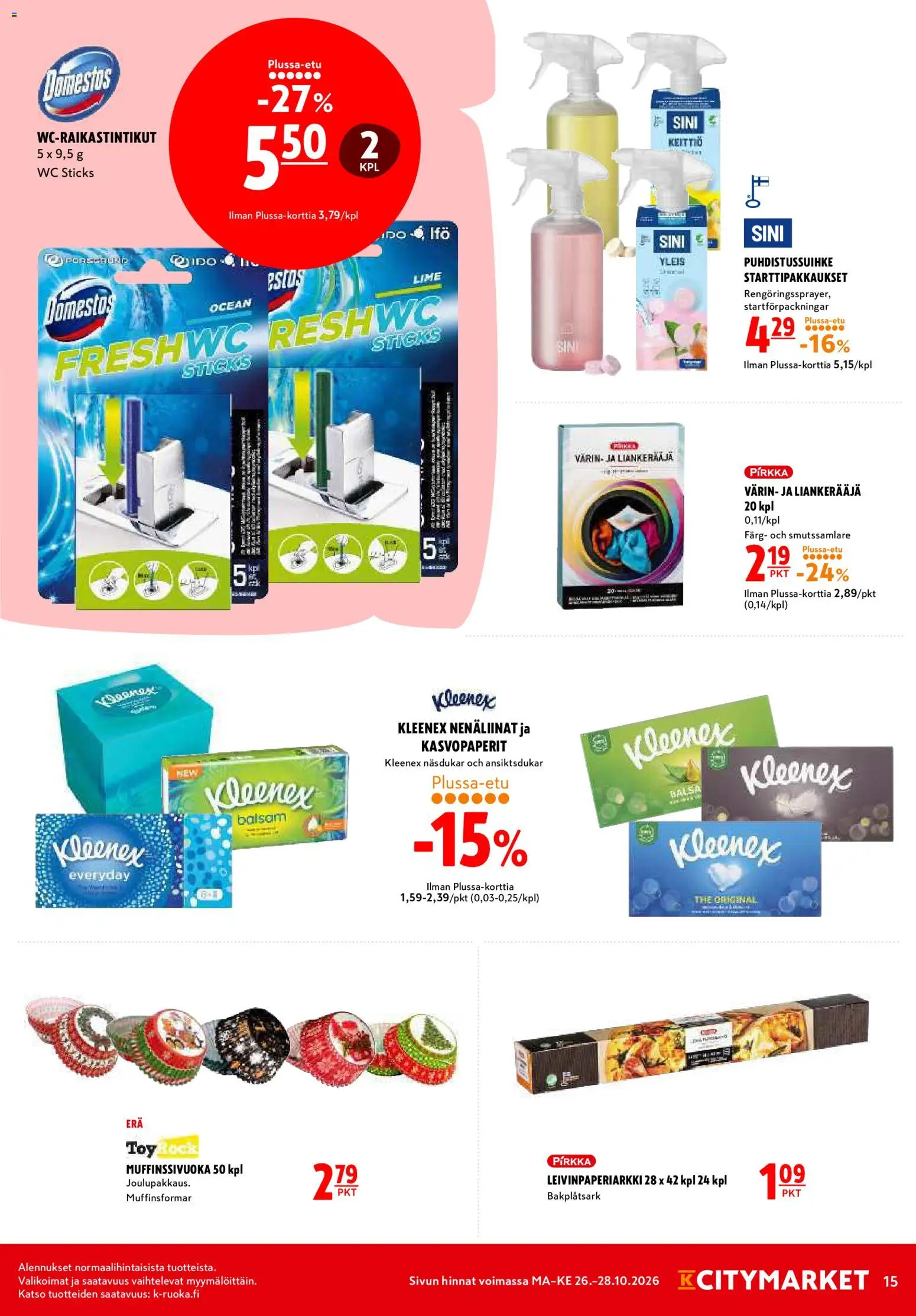 K-Citymarket tarjoukset – voimassa 26/10/2026 alkaen | Sivu: 15