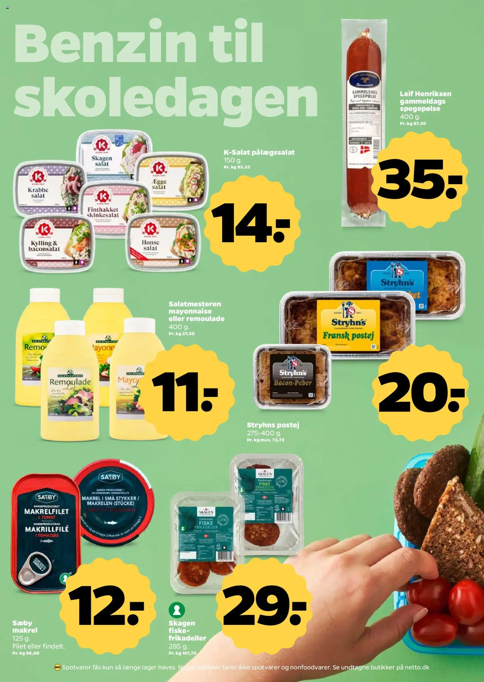 Netto tilbudsavis – gyldig fra 08/08/2026 | Side: 3 | Produkter: Salat, Spegepølse, Makrel, Frikadeller