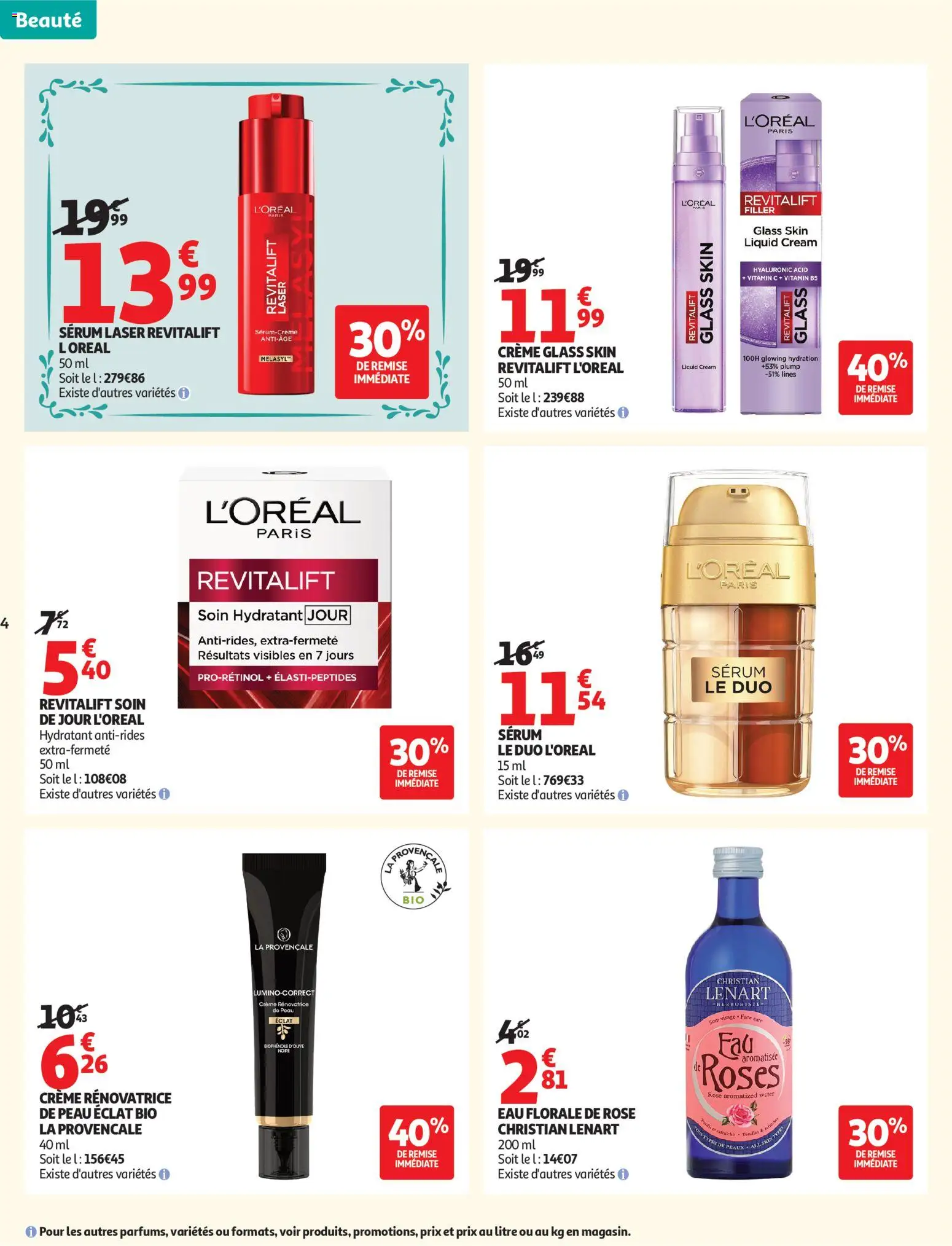 {H1} | Page: 4 | Produits: Serum, Crème