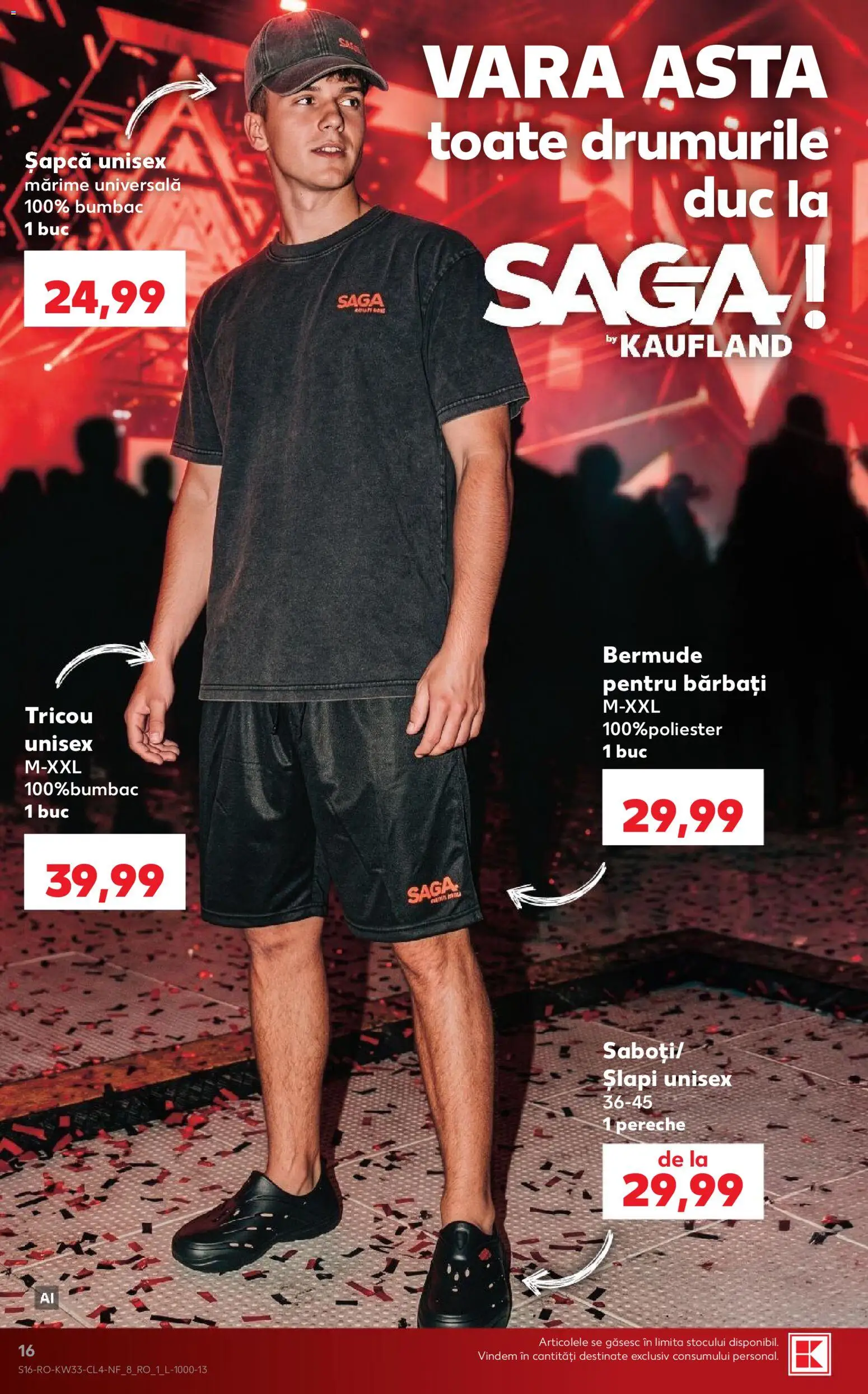 Noul catalog Kaufland – valabil de la 12.08.2026 | Pagină: 16 | Produse: Șapcă, Tricou, Șlapi