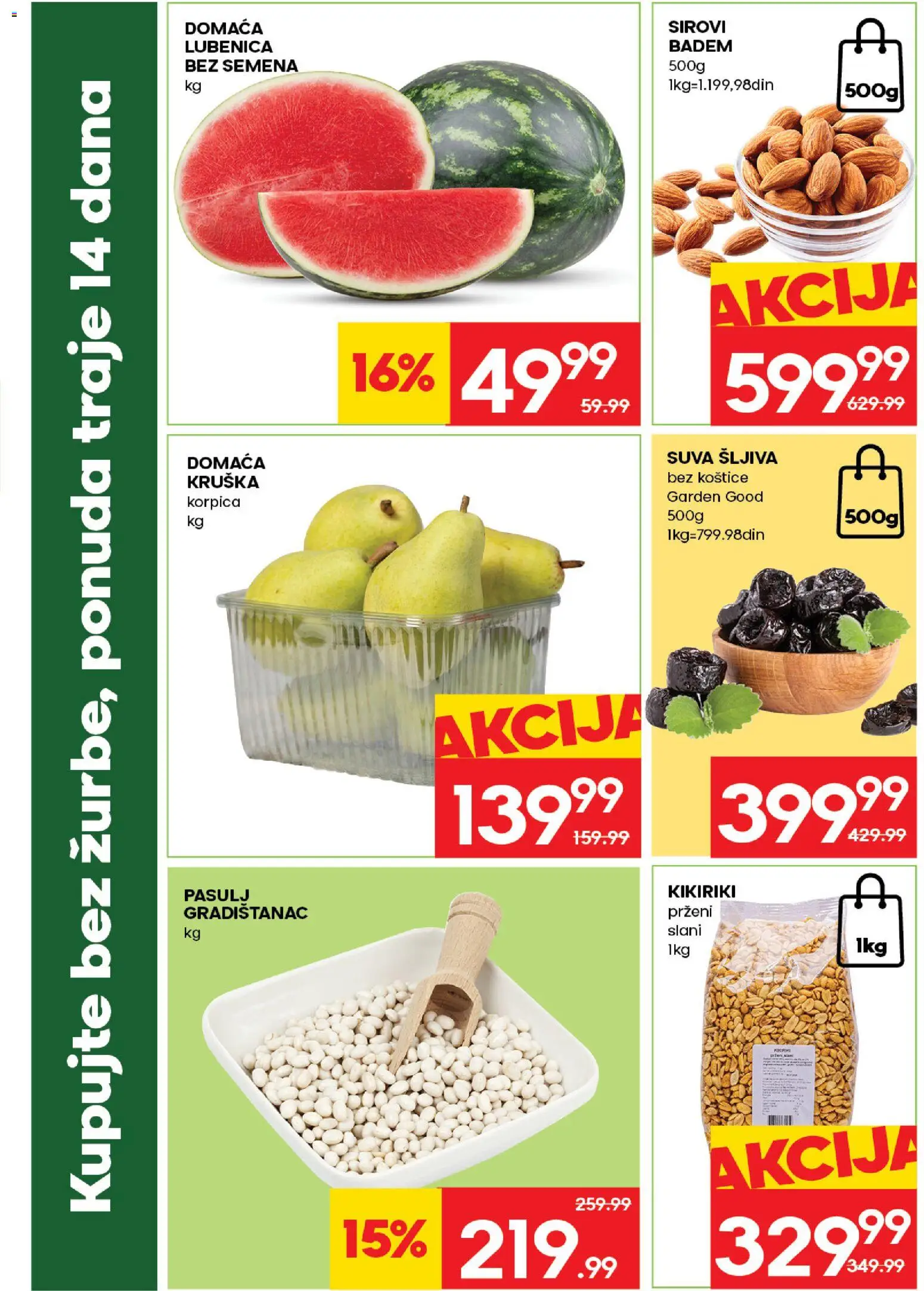 Roda katalog - važi od 17.08.2026 | Strana: 3 | Proizvode: Pasulj, Badem, Lubenica, Kikiriki