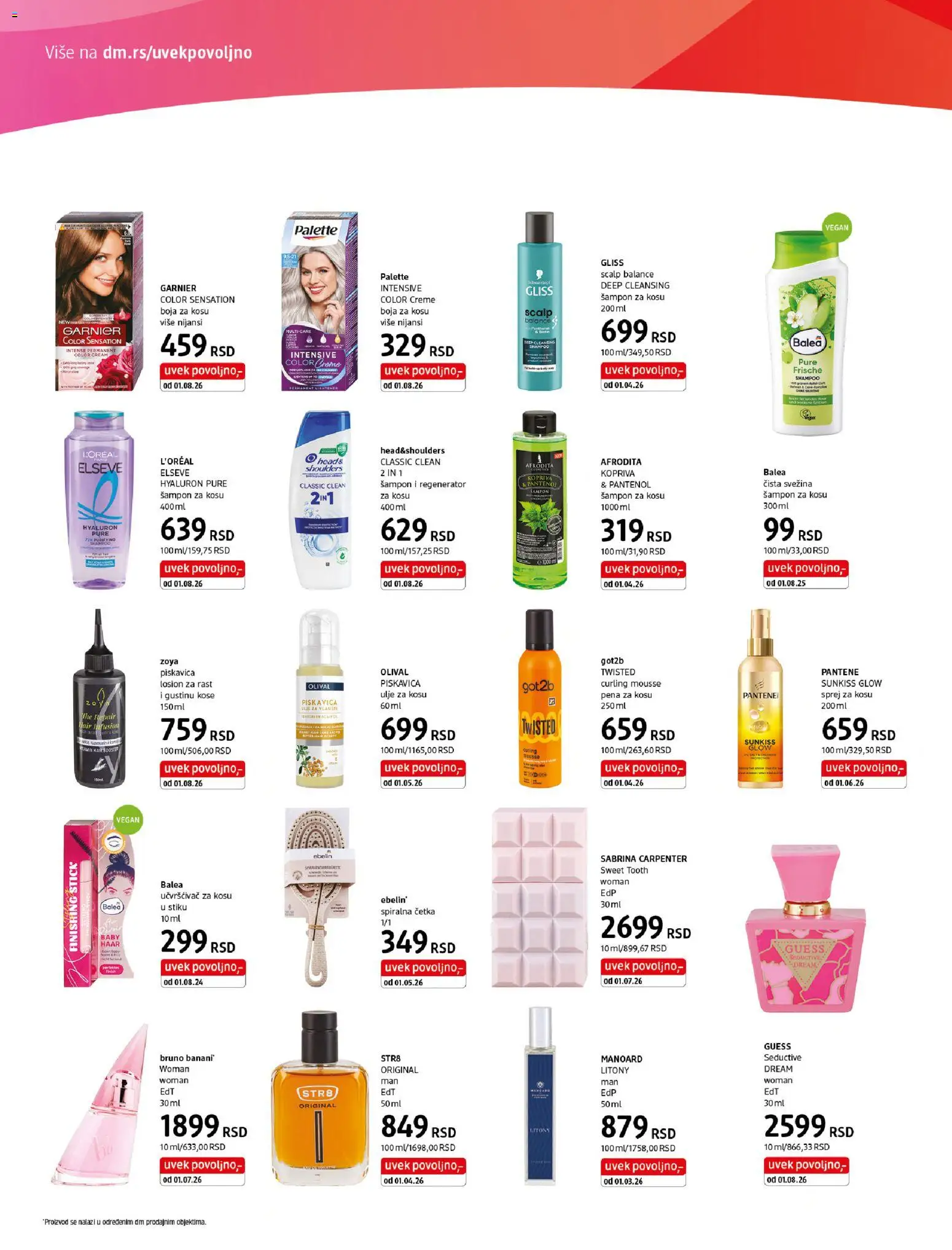 DM Drogerie katalog - važi od 16.08.2026 | Strana: 2 | Proizvode: Garnier, Šampon, Ulje za kosu, Učvršćivač za kosu