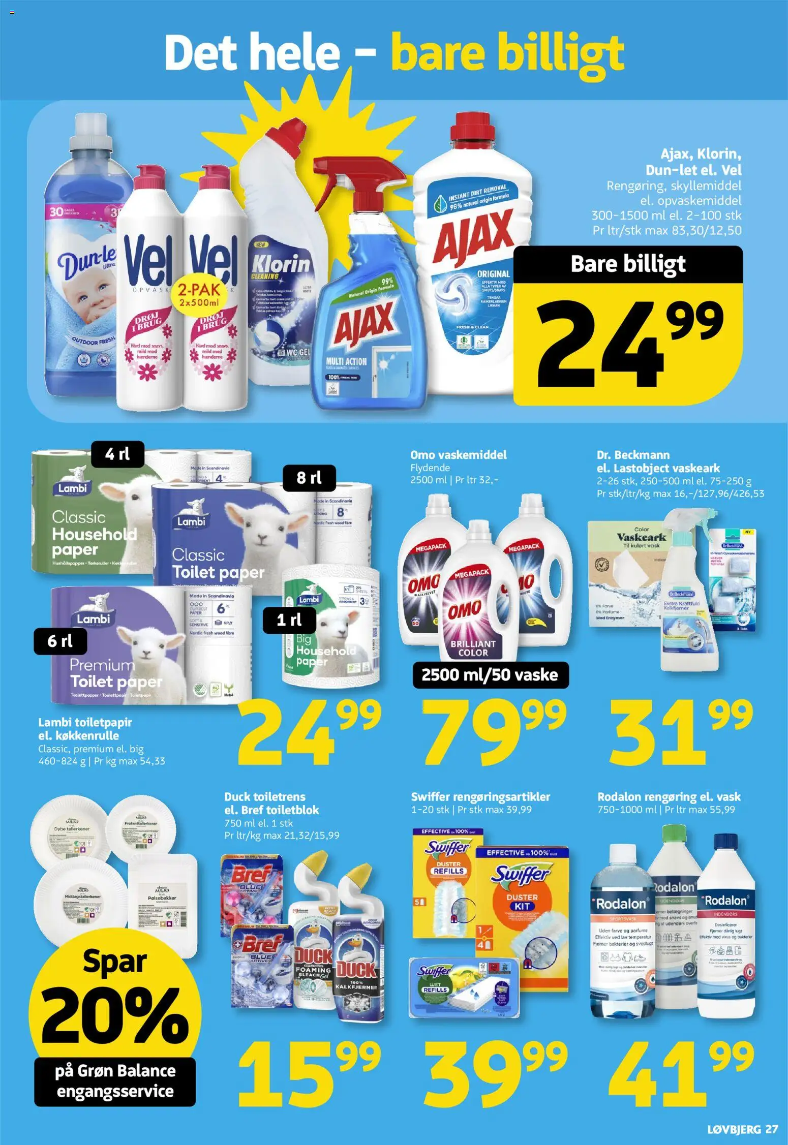 Løvbjerg tilbudsavis – gyldig fra 14/08/2026 | Side: 27 | Produkter: Parfume, Skyllemiddel, Opvaskemiddel, Toilet