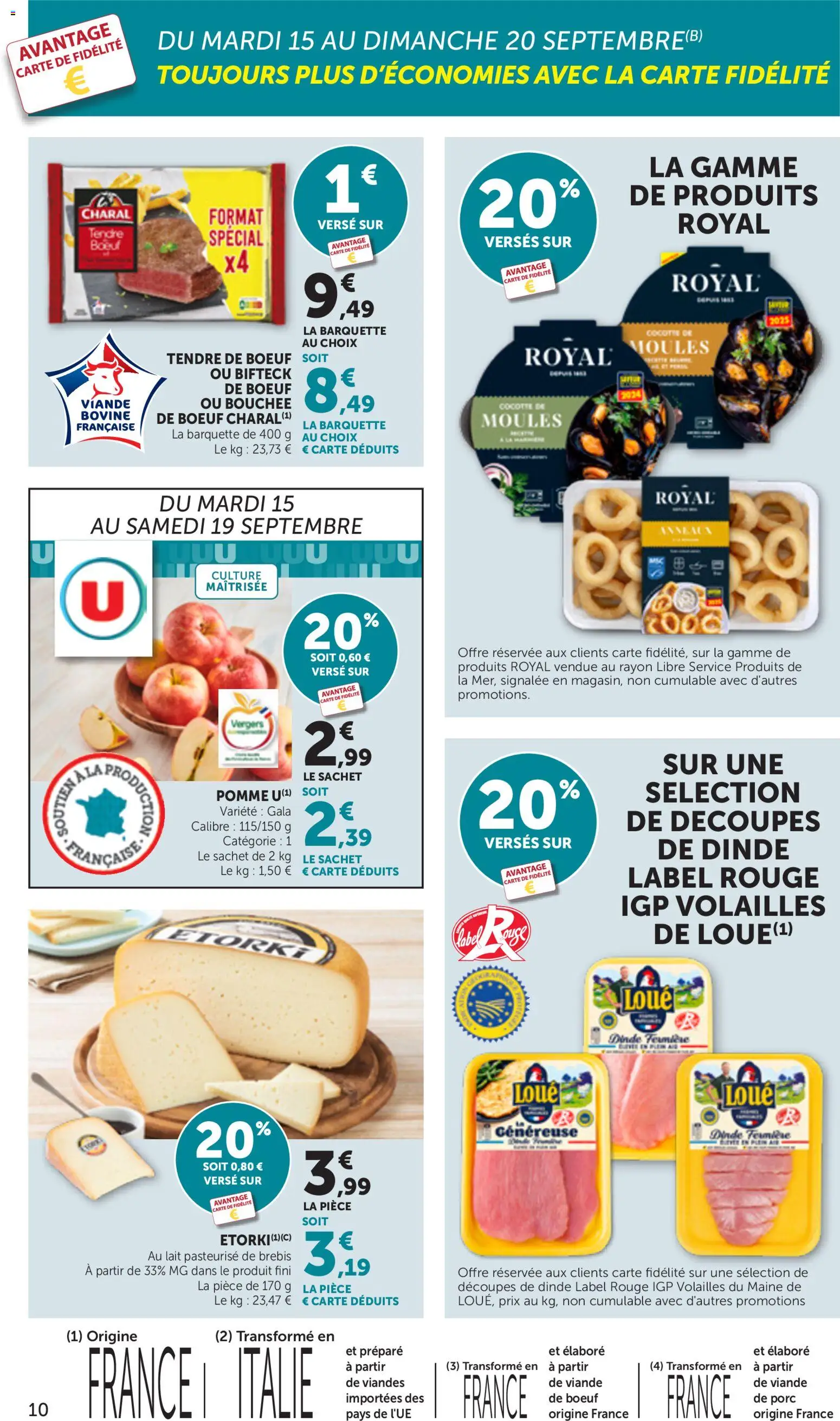 {H1} | Page: 10 | Produits: Pomme, Bifteck, Viande, Porc
