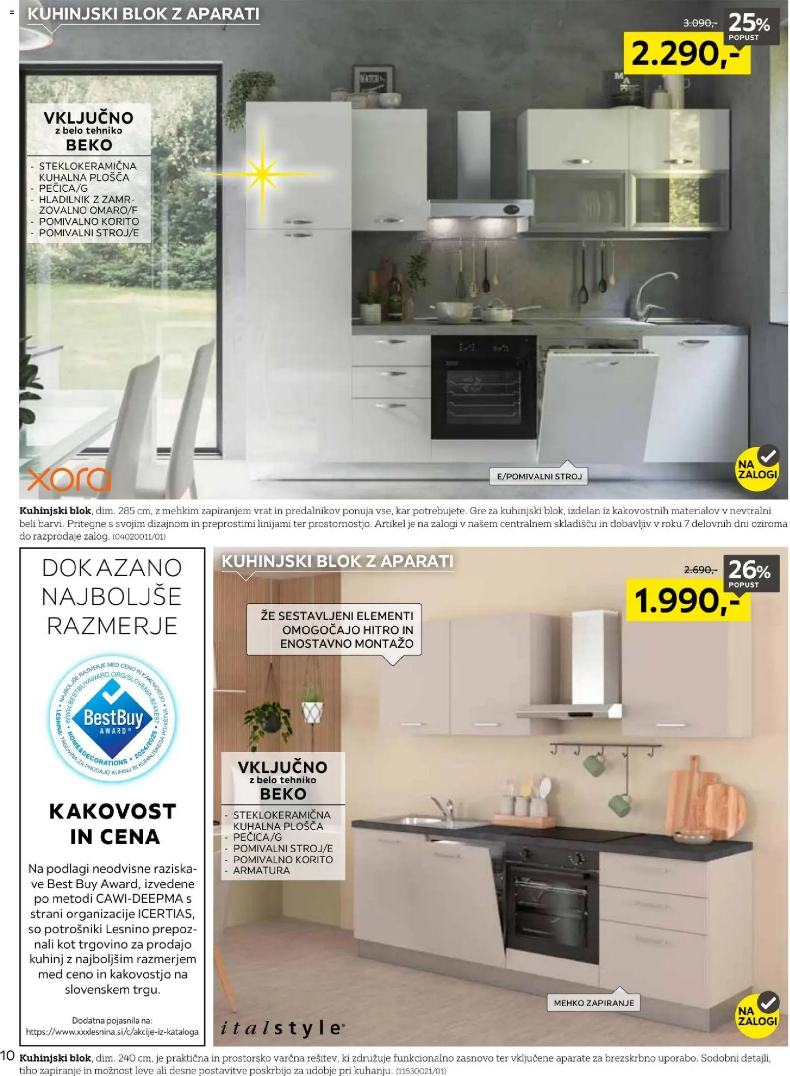 Novi XXXL Lesnina katalog ponudbe – veljaven od 31.08.2026 | Stran: 10 | Izdelki: Med, Hladilnik, Kuhalna plosca, Blok