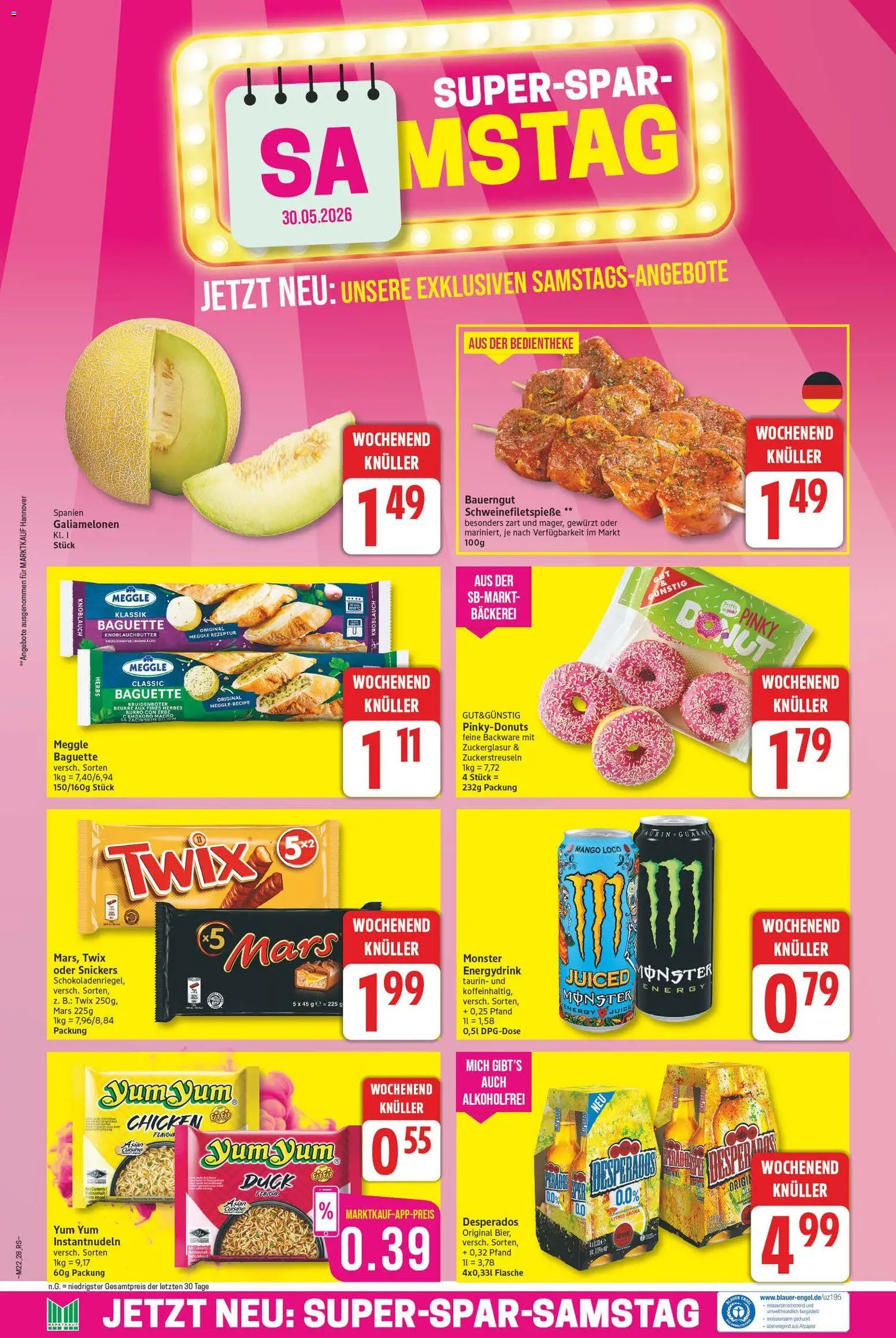 Marktkauf Prospekt – gültig ab 26.05.2026 | Seite: 28 | Produkte: Bäckerei, Baguette, Knoblauch, Desperados